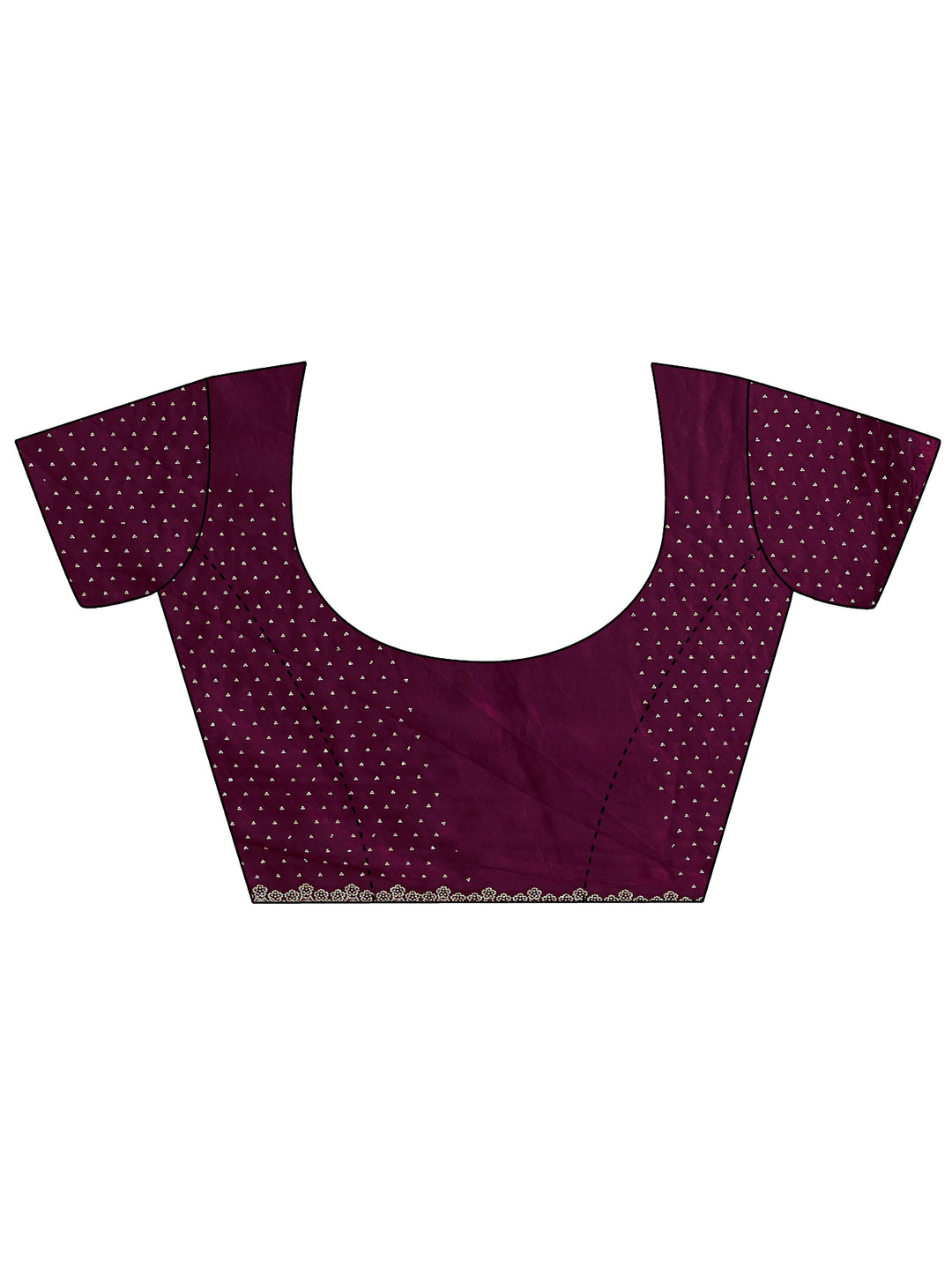  Burgundy Striped Silk Blend Saree 