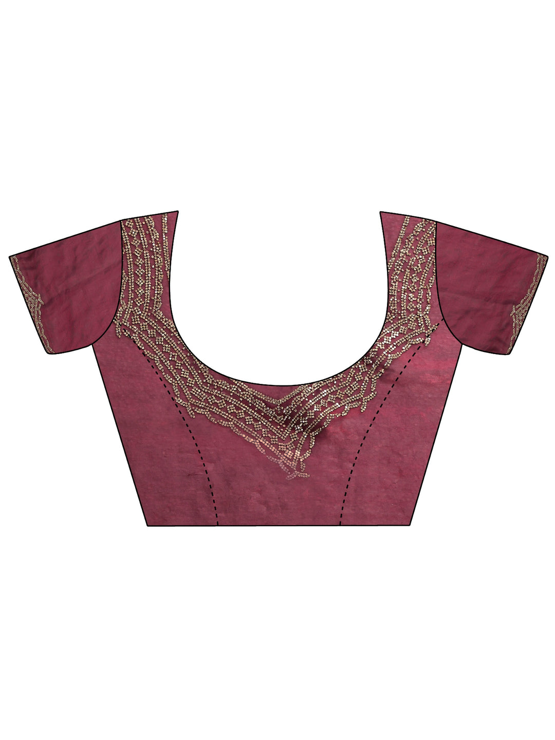  Maroon Silk Blend Saree 