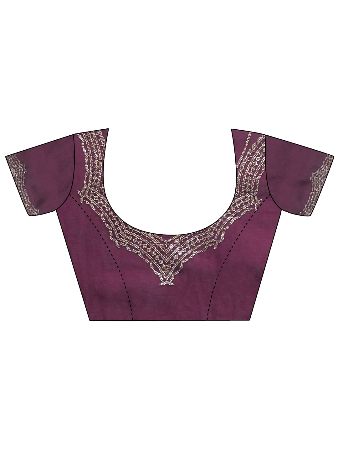  Aubergine Silk Blend Saree 