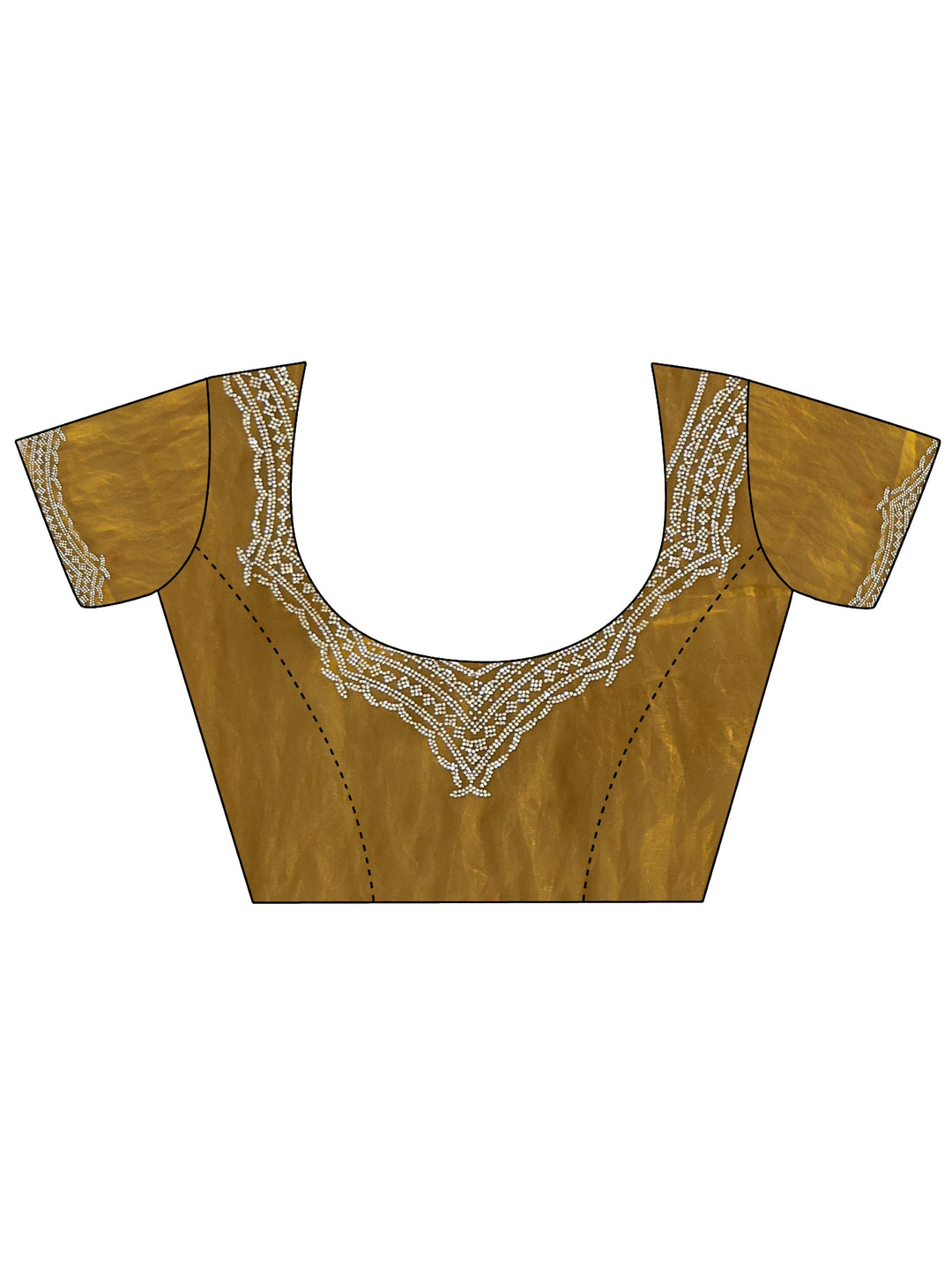  Golden Mustard Silk Blend Saree 