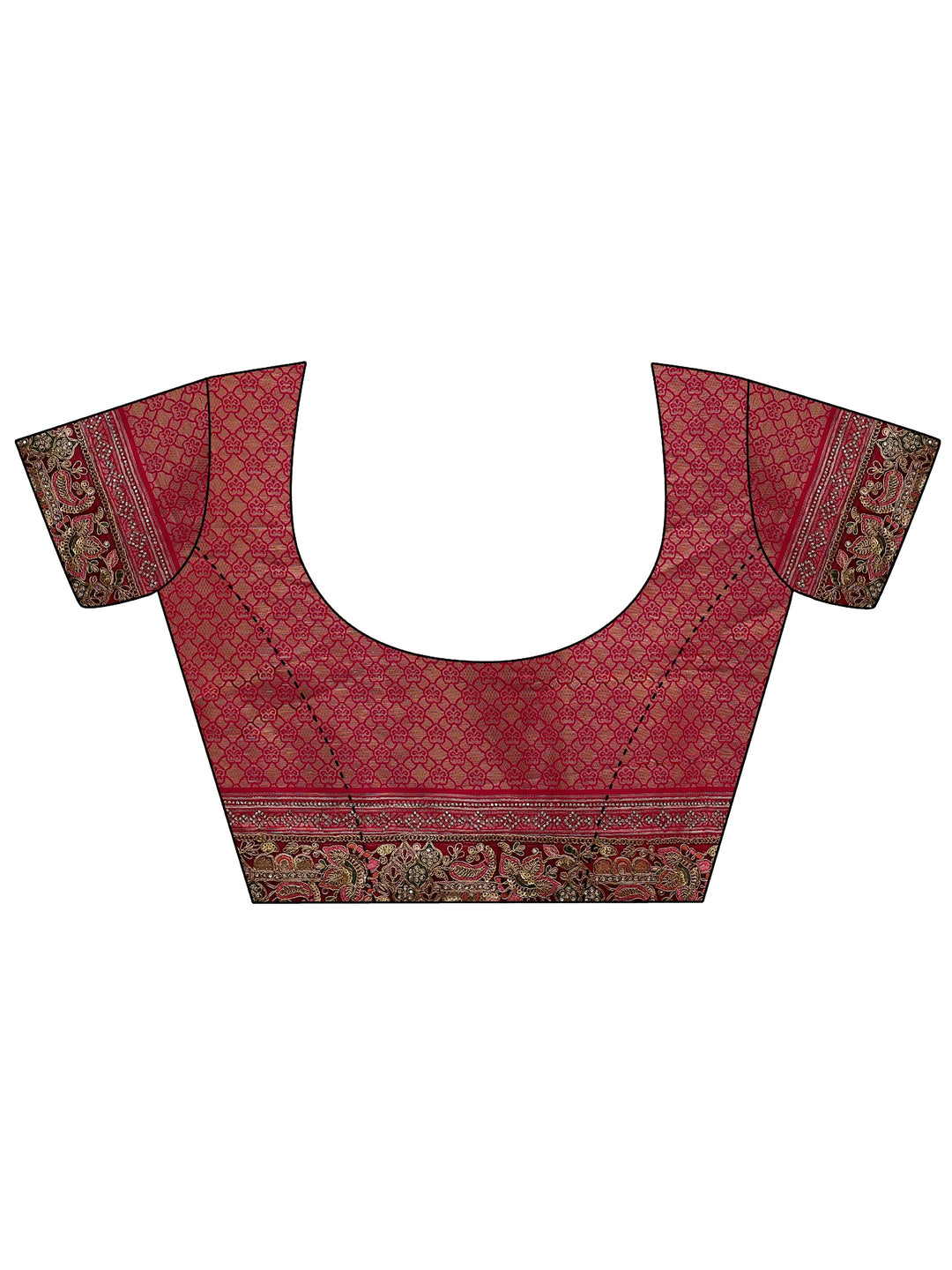  Libas Art Gold Silk Blend Saree with Embroidered Border 
