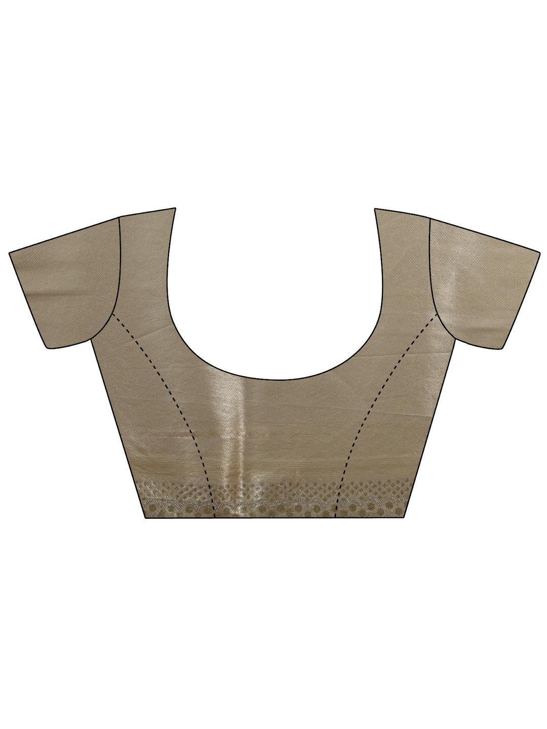  Gold Silk Blend Saree with Embellished Border 