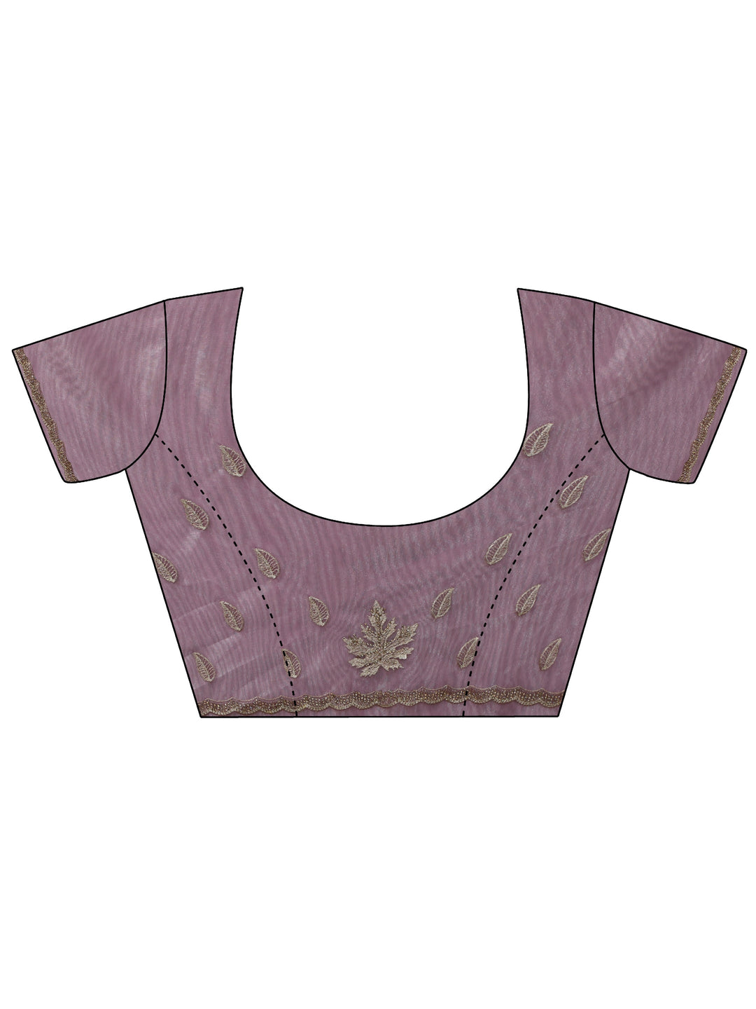  Amethyst Purple Floral Embellished Net Saree 