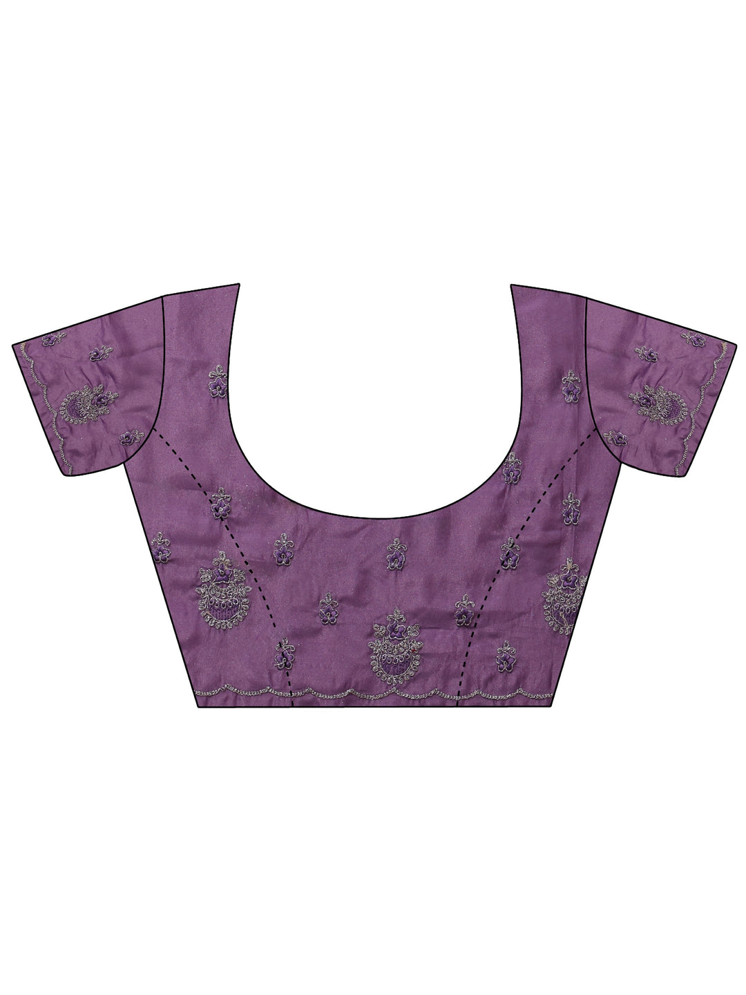  Amethyst Purple Embellished Satin Saree 