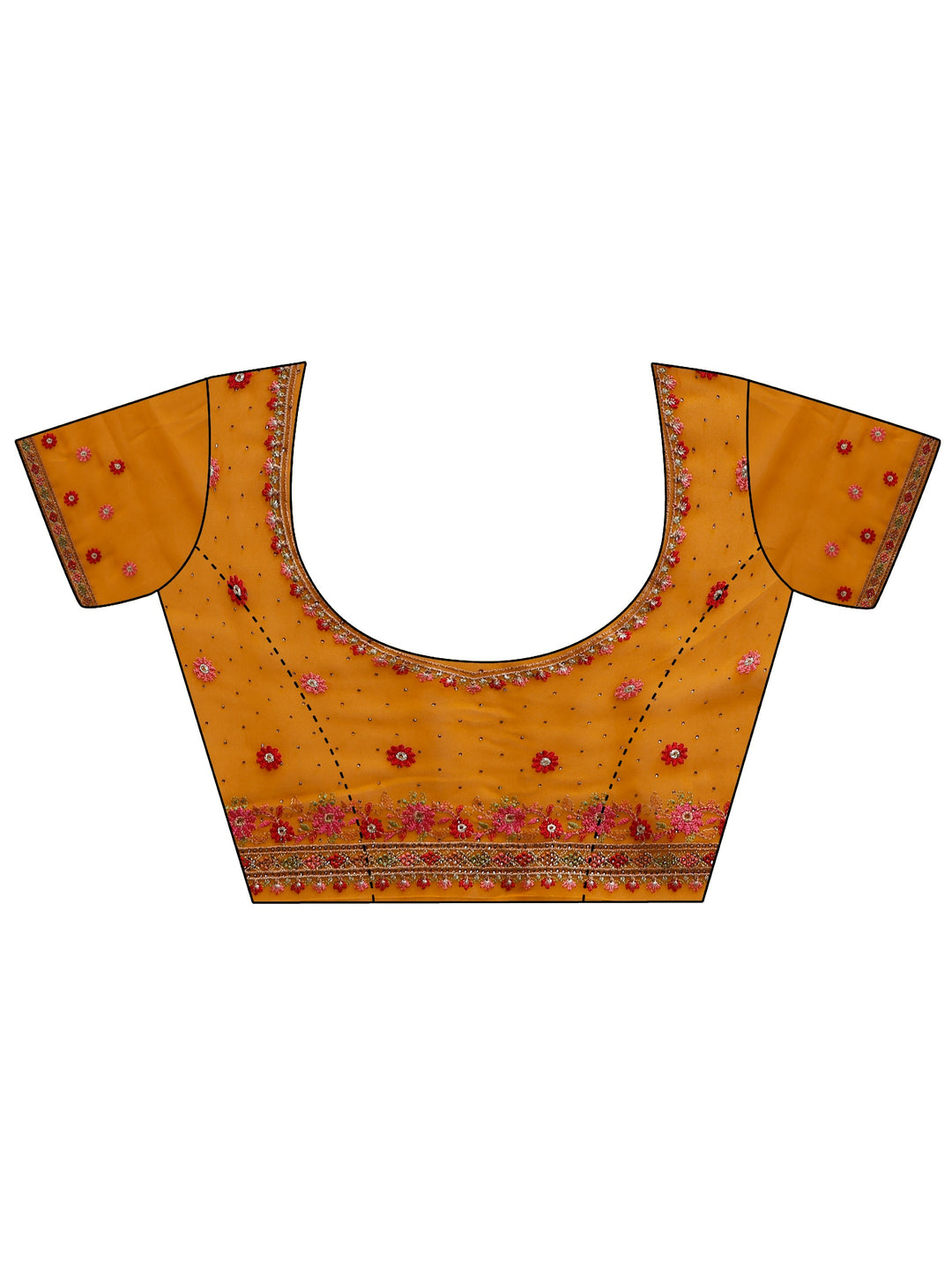  Libas Mustard Embellished Georgette Saree 
