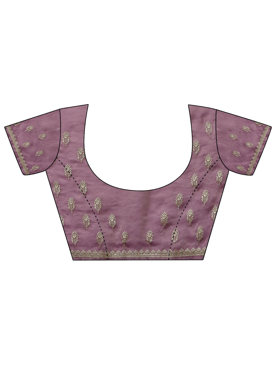  Lavender Embellished Tissue Saree 