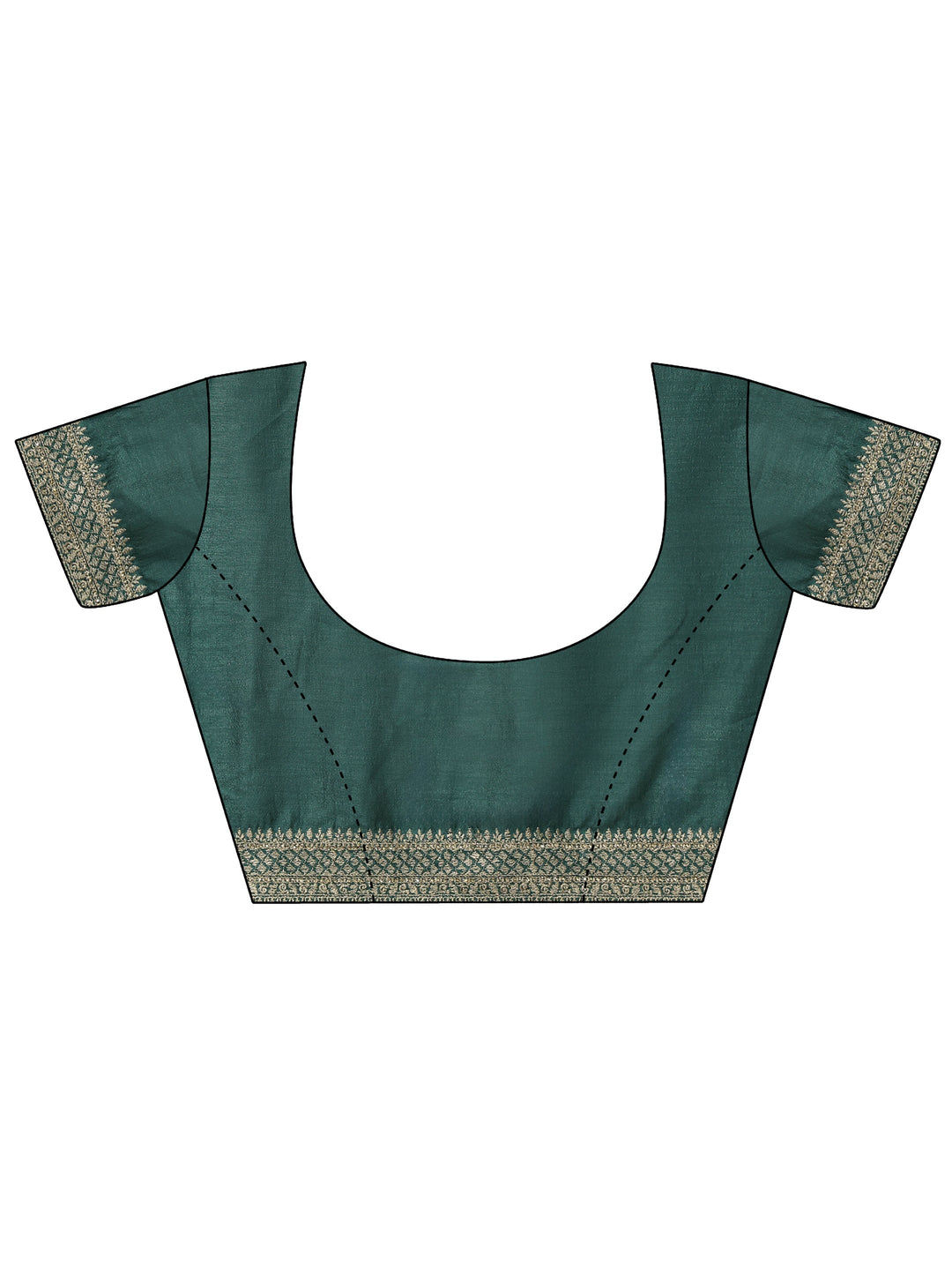  Basil Green Embellished Silk Blend Saree 