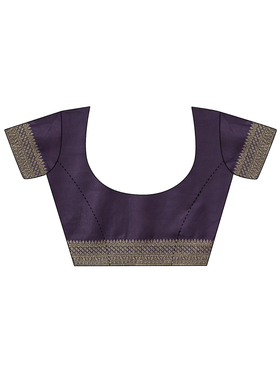  Antique Purple Embellished Silk Blend Saree 