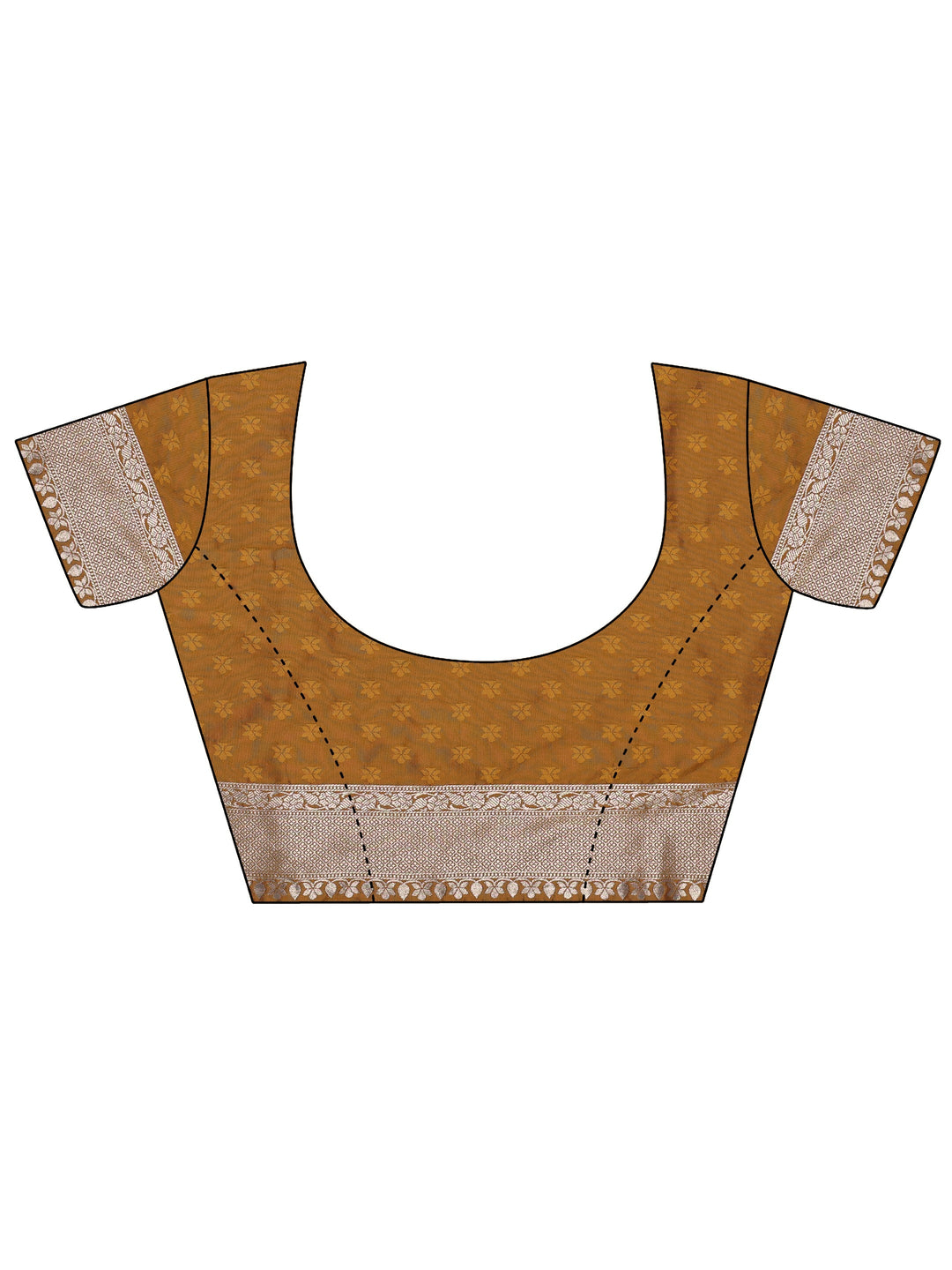  Libas Mustard Banarasi Silk Blend Saree 