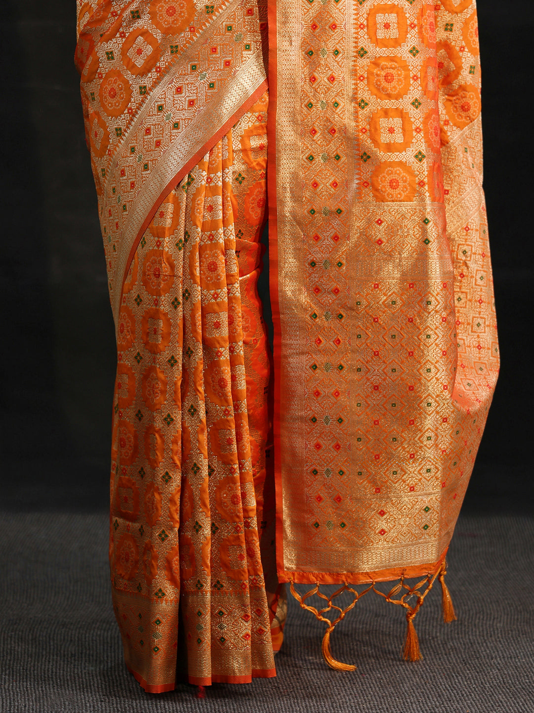  Libas Mustard Banarasi Silk Blend Saree 