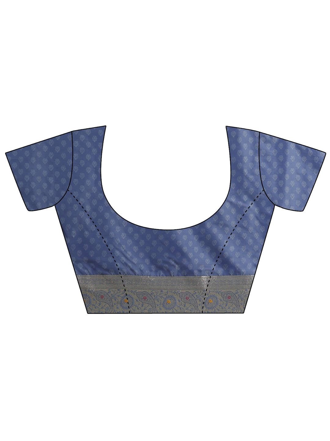  Libas Dusty Blue Banarasi Silk Blend Saree 