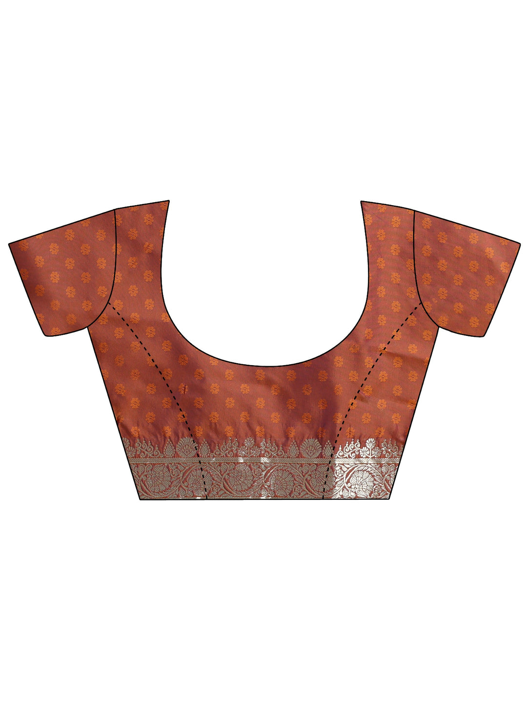  Libas Rust Brown Banarasi Silk Blend Saree 