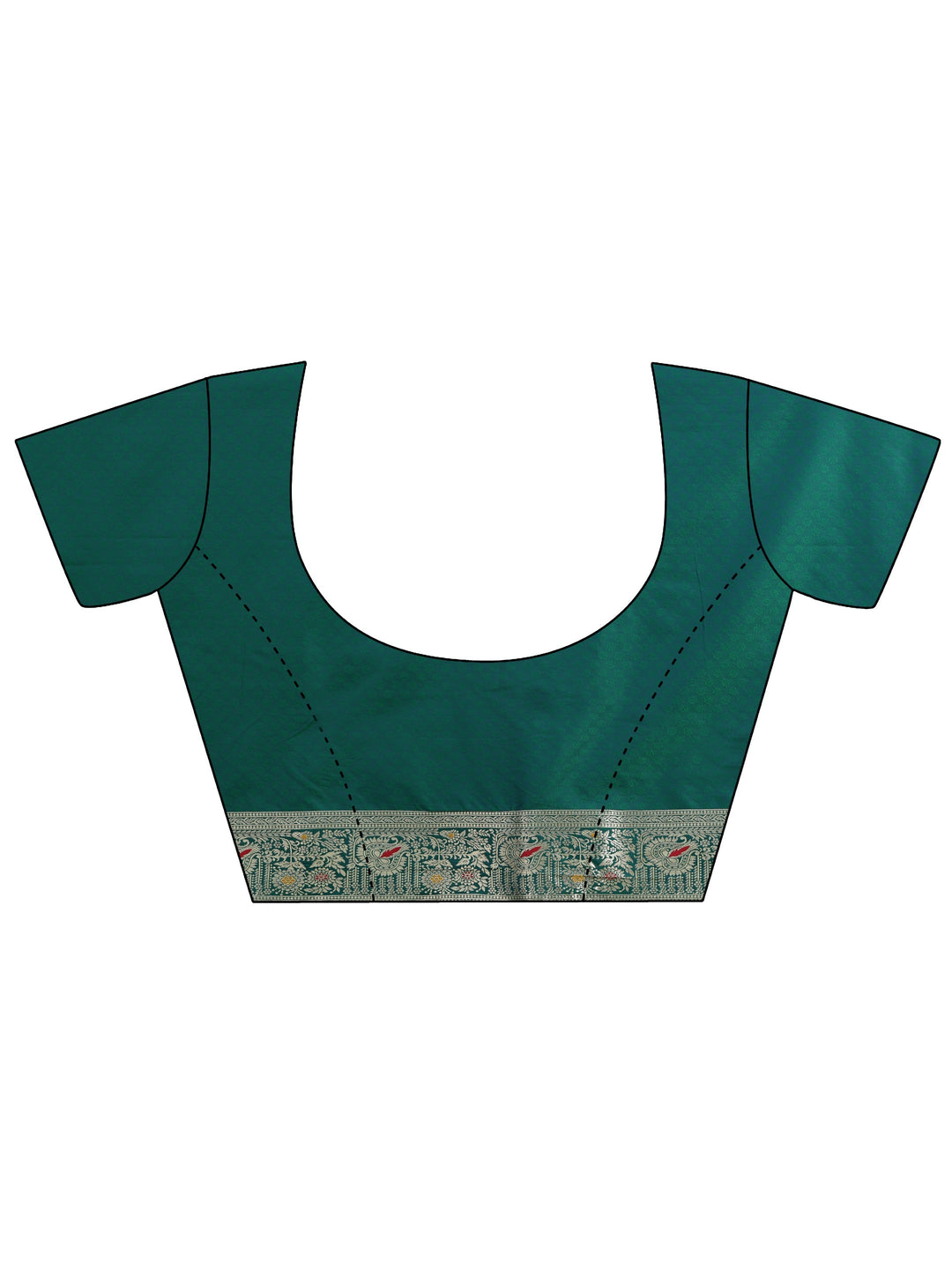  Libas Teal Green Banarasi Silk Blend Saree 