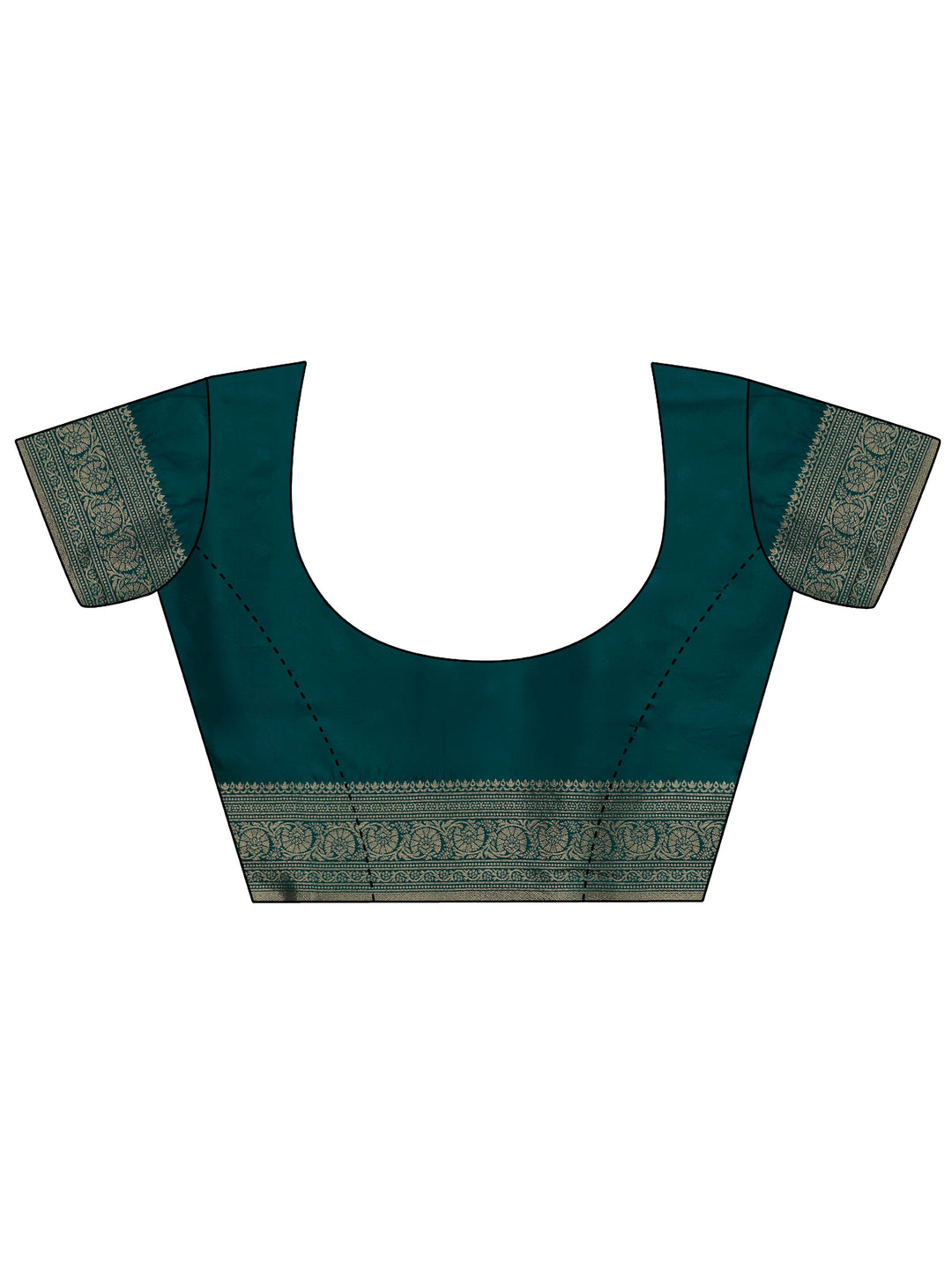  Libas Sea Green Banarasi Silk Blend Saree 