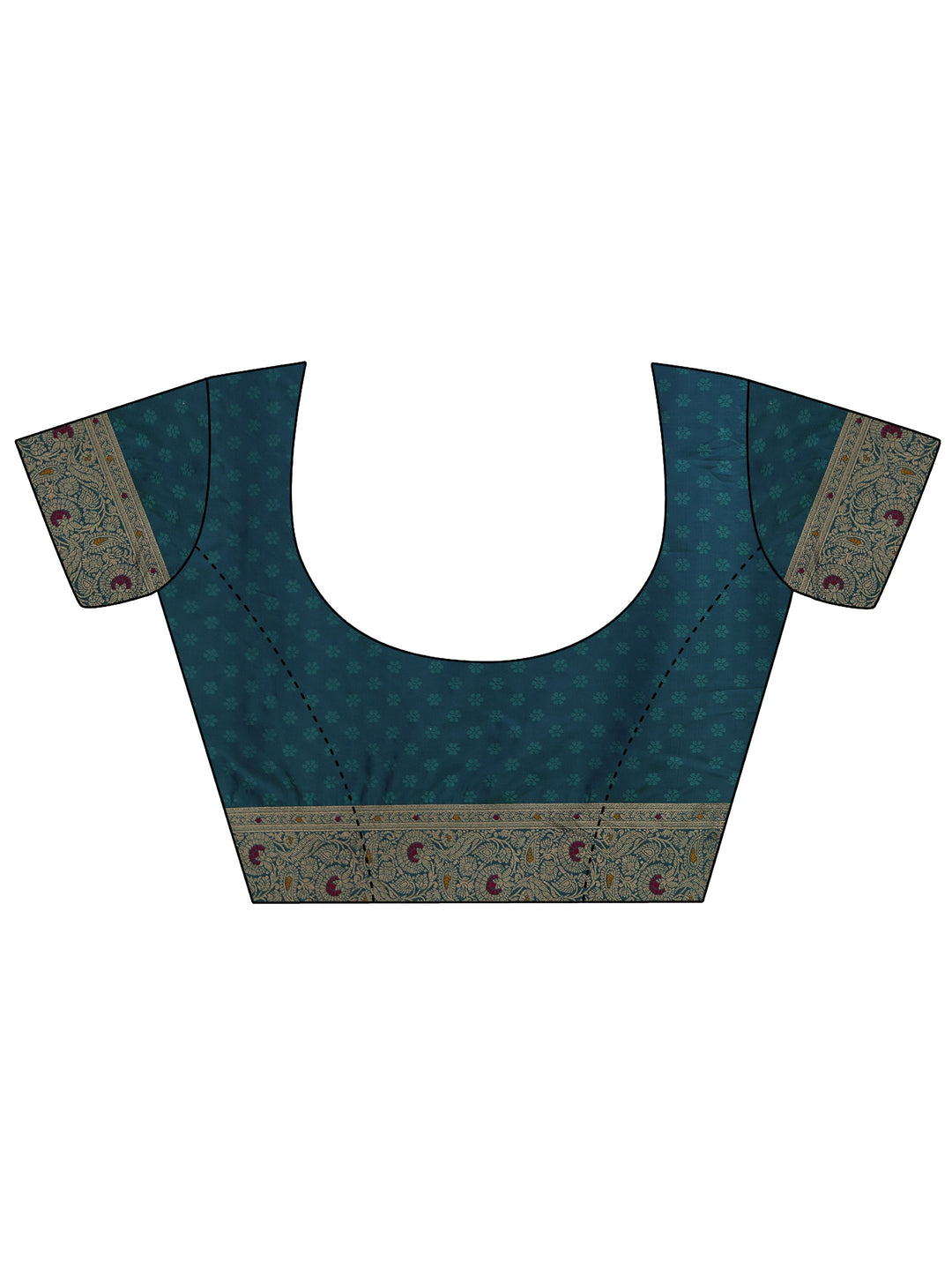  Libas Cerulean Blue Banarasi Silk Blend Saree 