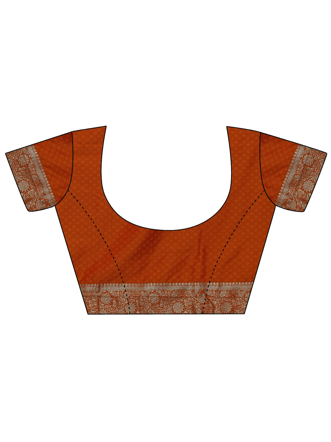  Libas Orange Banarasi Silk Blend Saree 