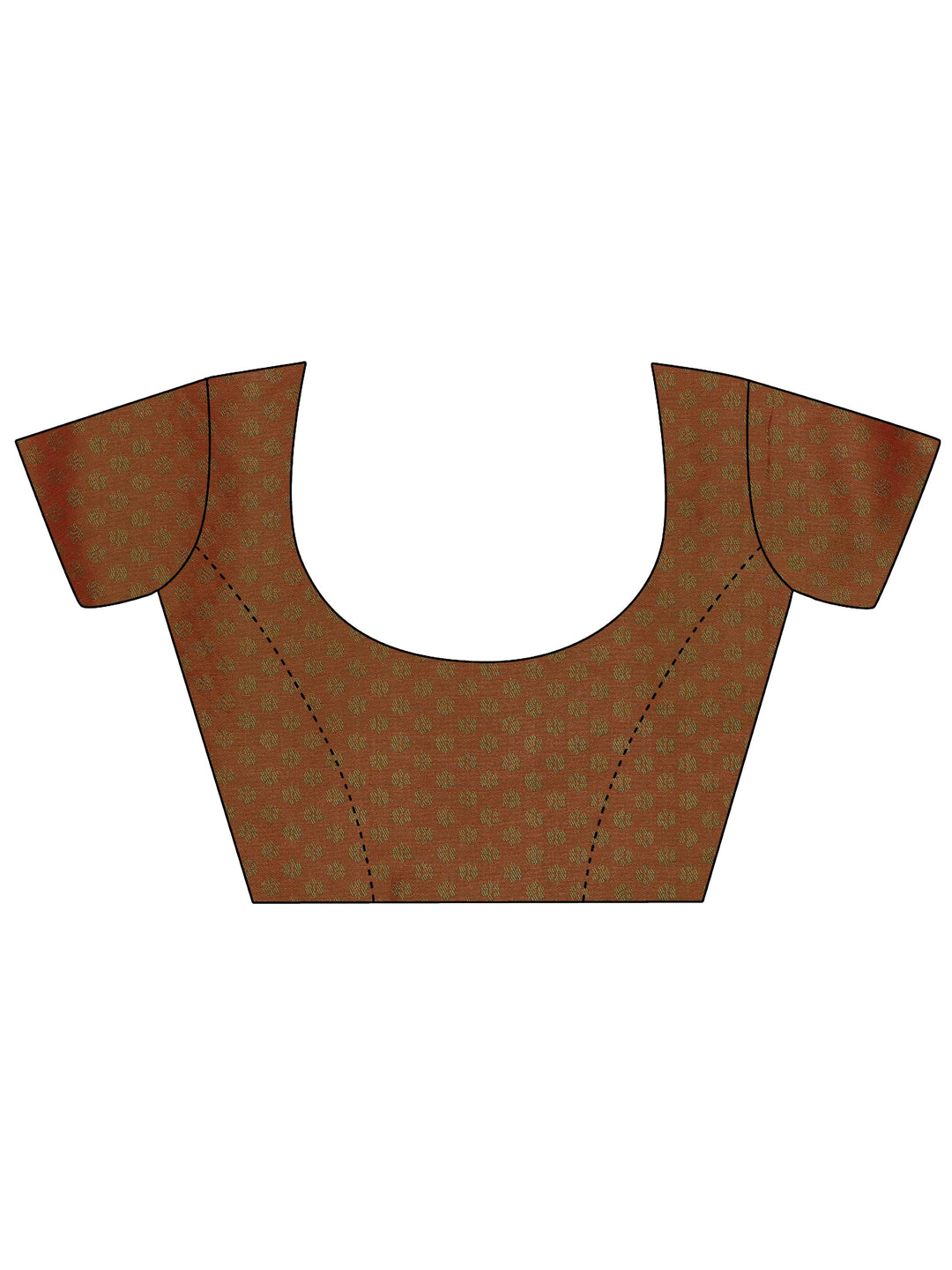  Libas Rust Brown Banarasi Silk Blend Saree 
