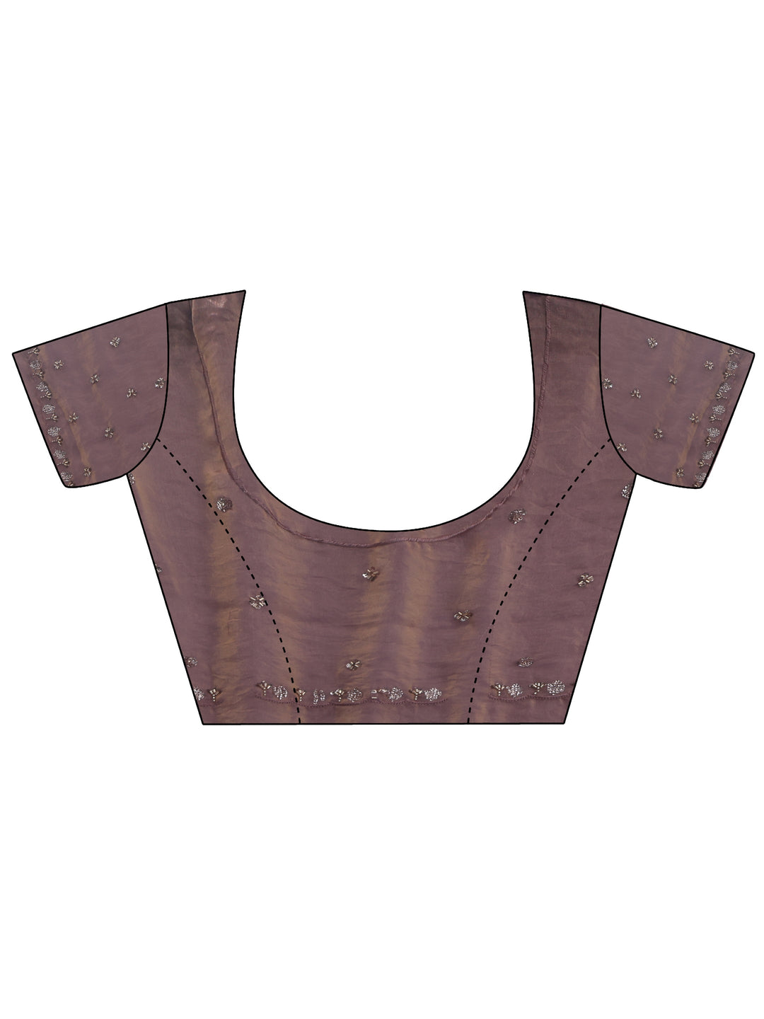  Libas Lavender Embellished Tissue Saree 