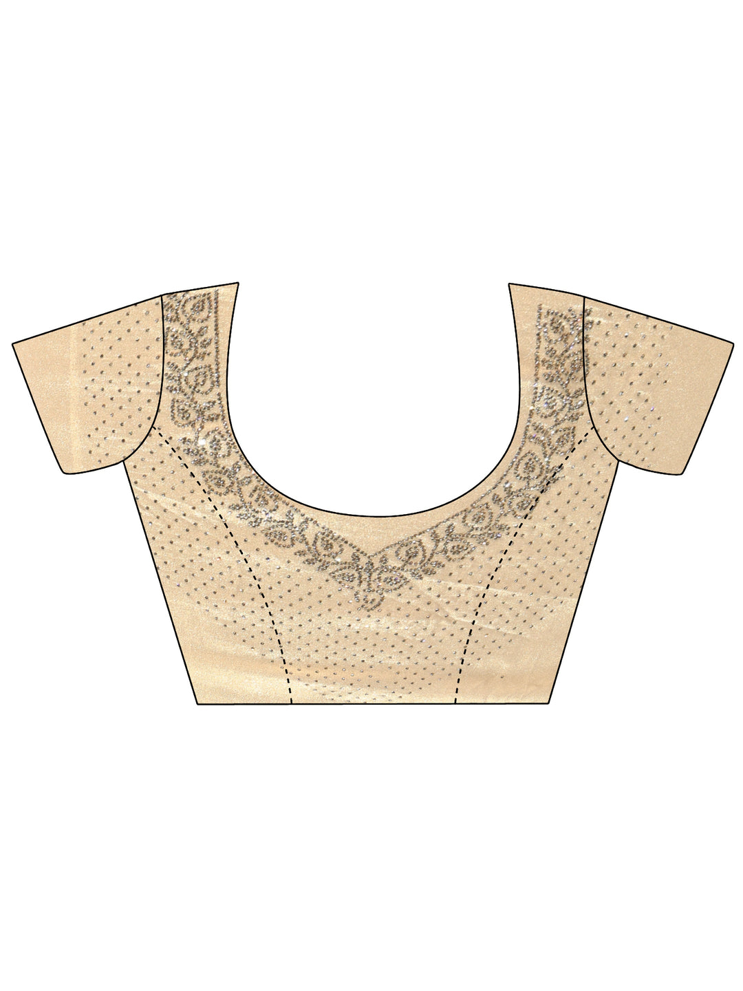  Libas Art Cream Embellished Tissue Saree 