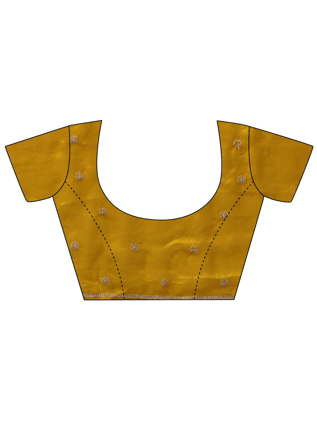  Mustard Embellished Tissue Saree 
