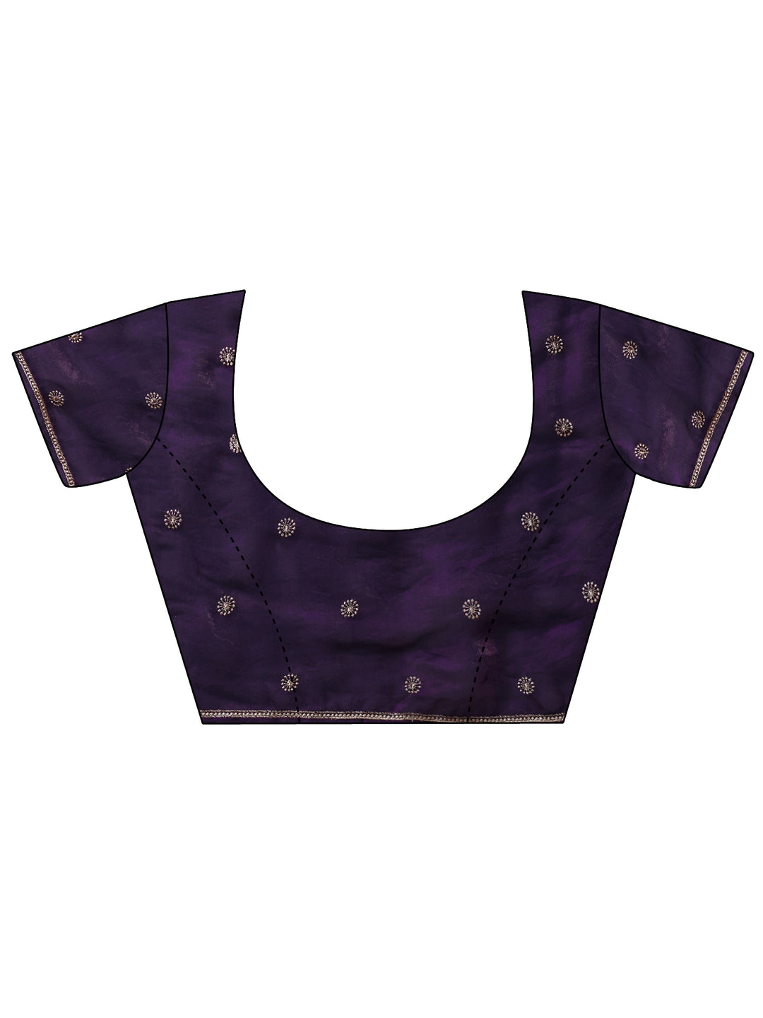  Imperial Purple Embellished Tissue Saree 