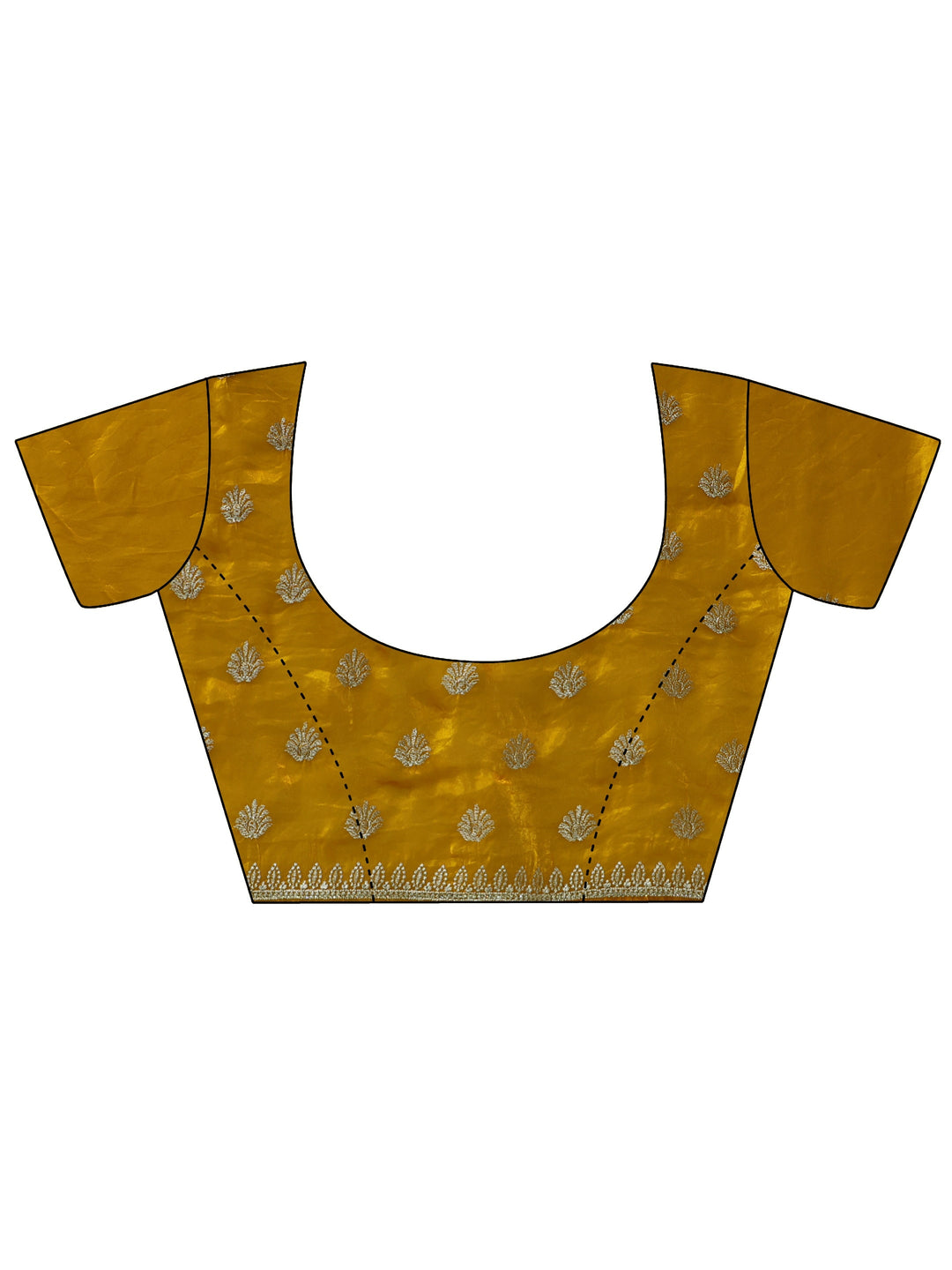  Mustard Embellished Tissue Saree 