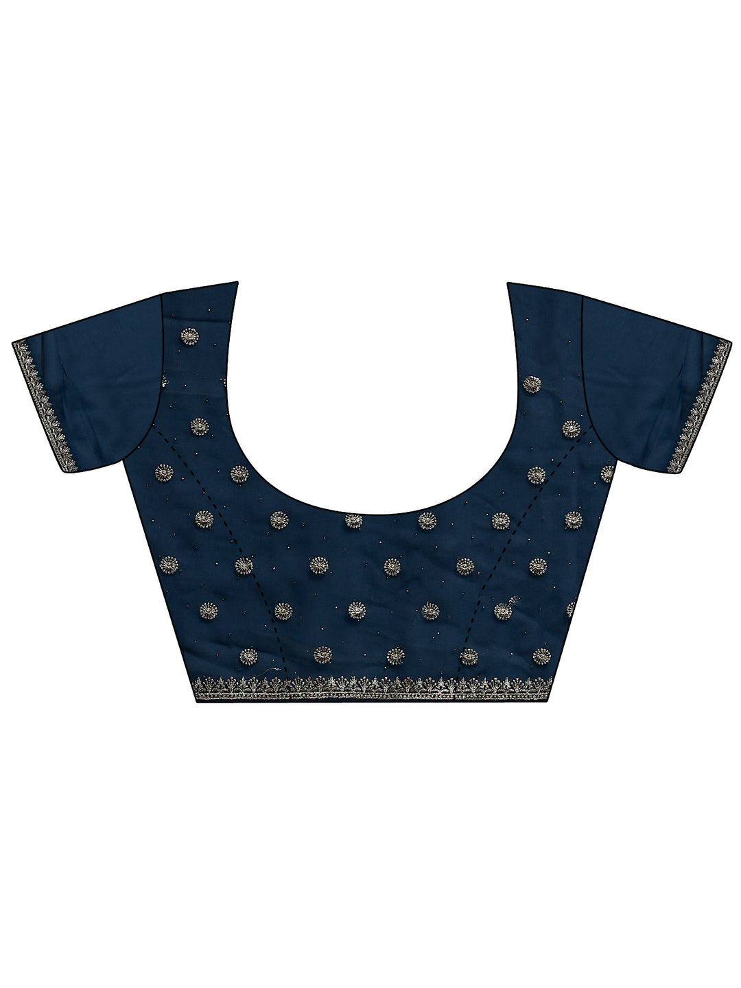  Libas Blue Embroidered Georgette Saree 