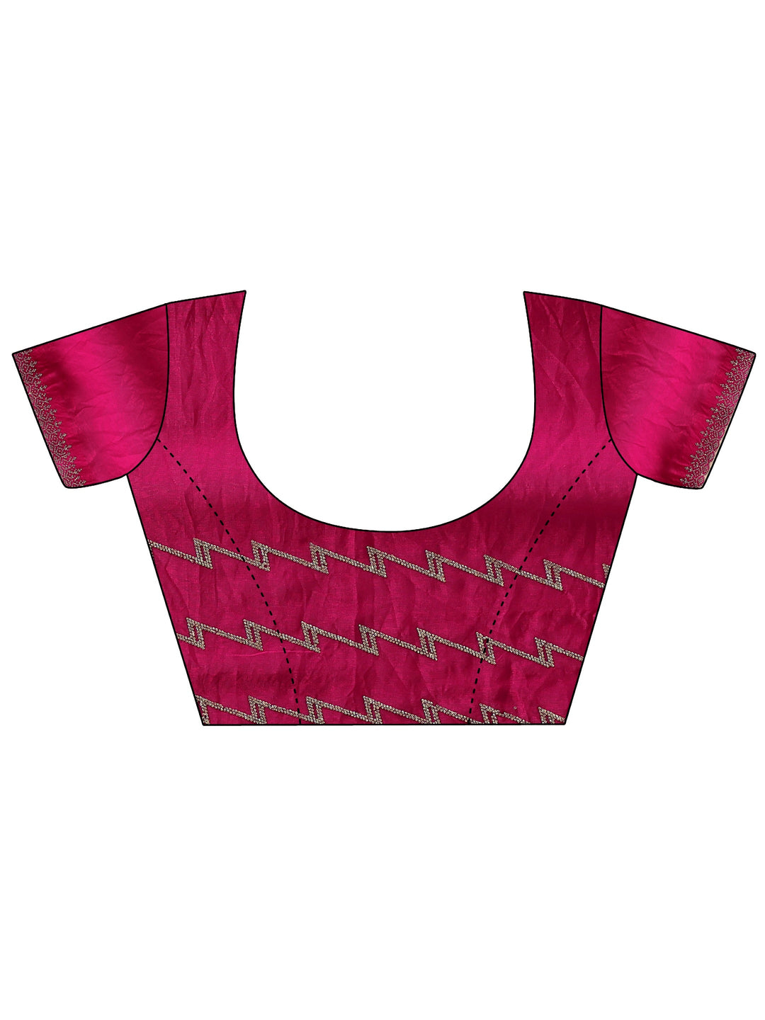  Libas Rani Pink Chevron Tissue Saree 