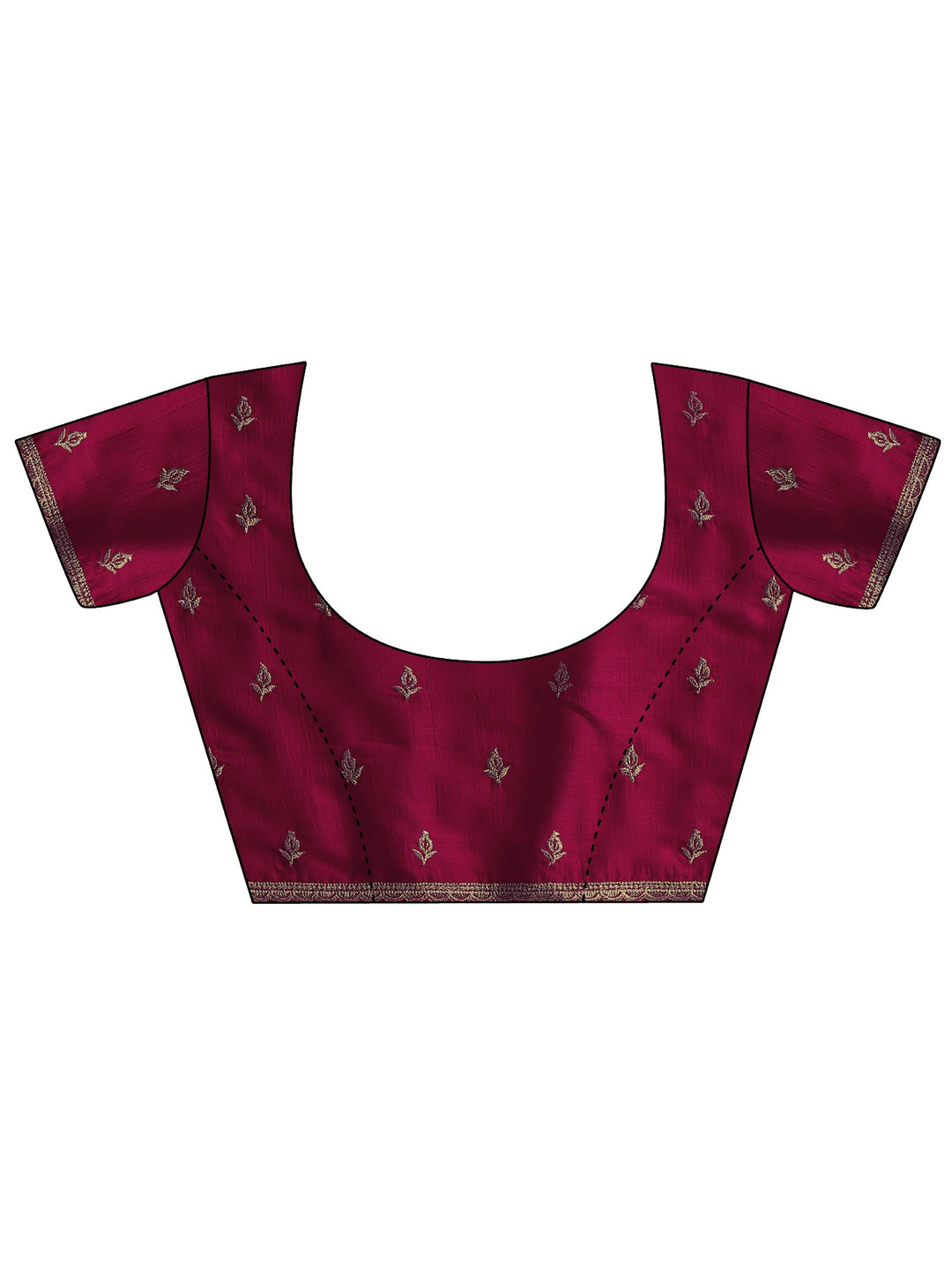  Libas Rani Pink Stone Work Embelllished Silk Blend Saree 