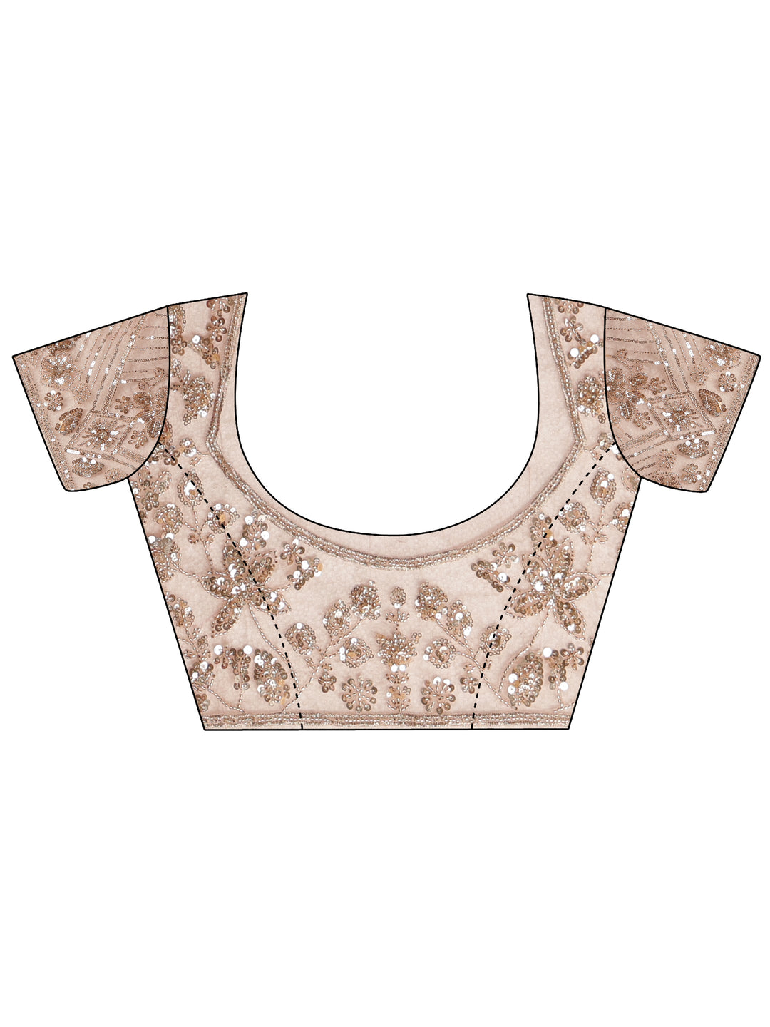  Libas Art Dusty Rose Pink Embellished Net Saree 