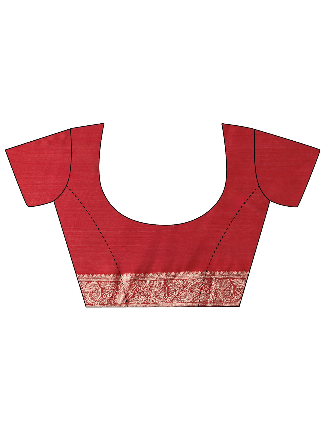  Libas Red Striped Chiffon Saree 