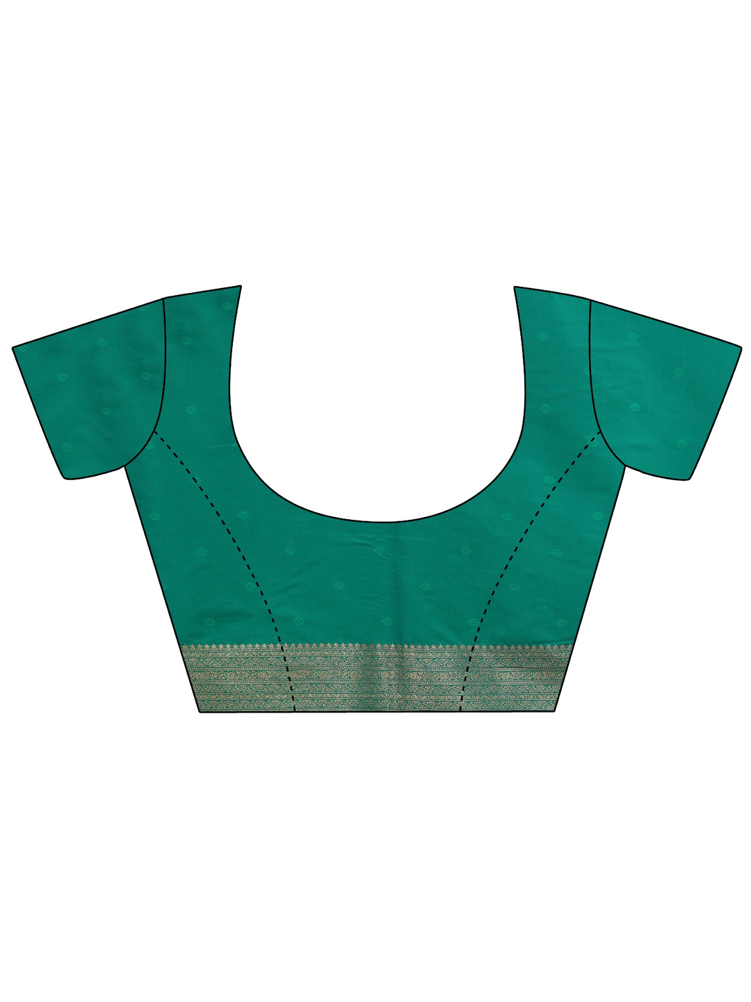 Libas Teal Green Banarasi Silk Blend Saree 