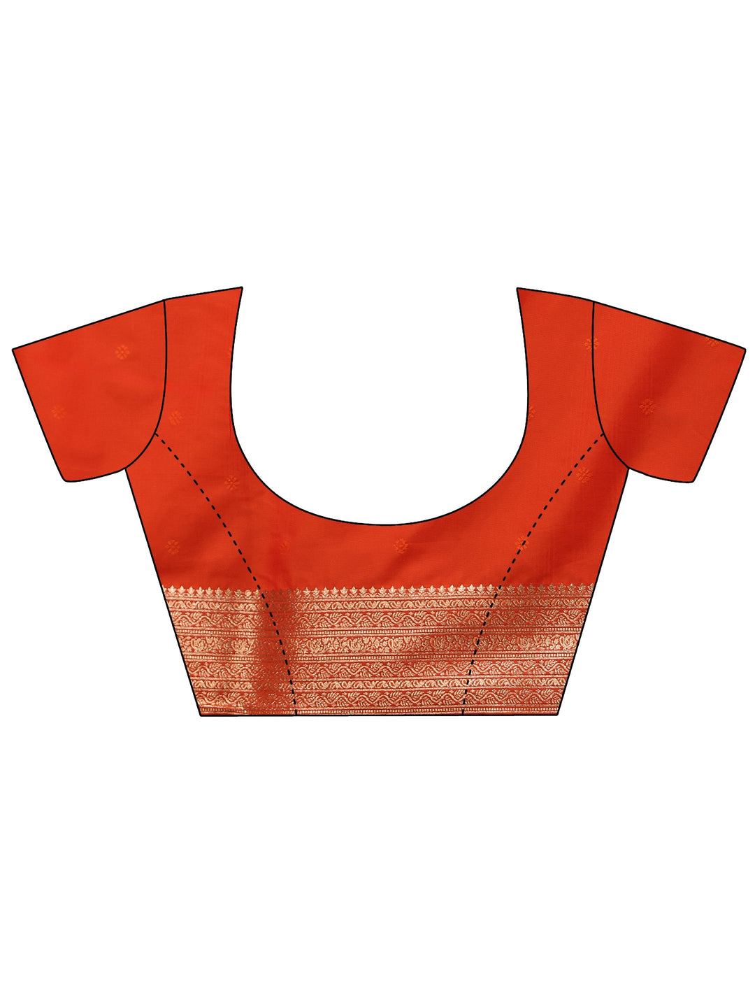  Libas Orange Banarasi Silk Blend Saree 