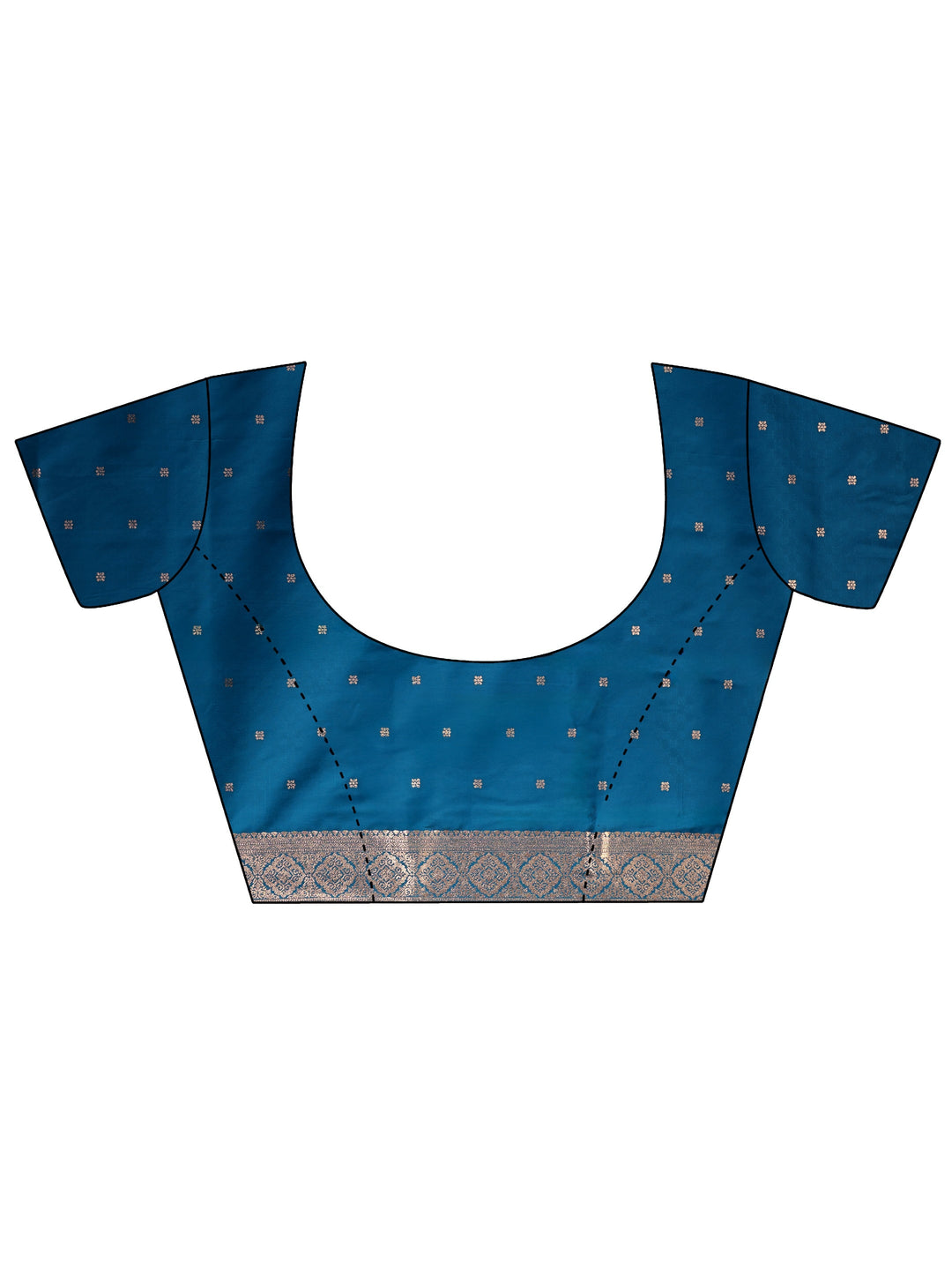  Libas Cerulean Blue Banarasi Silk Blend Saree 