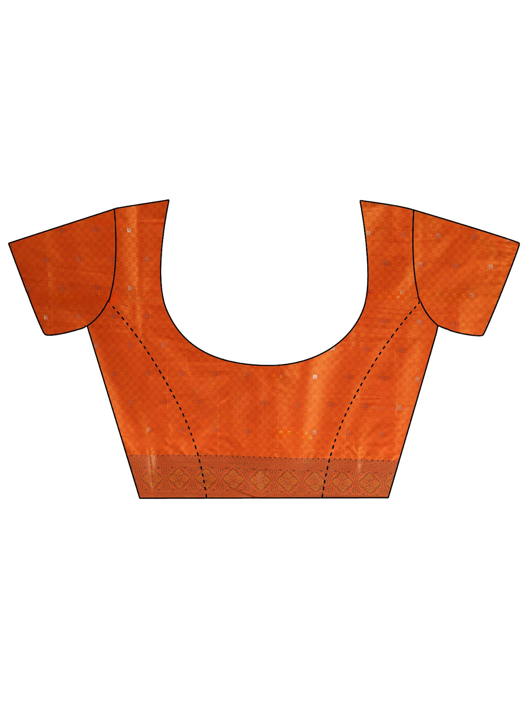  Libas Tangerine Orange Banarasi Silk Blend Saree 