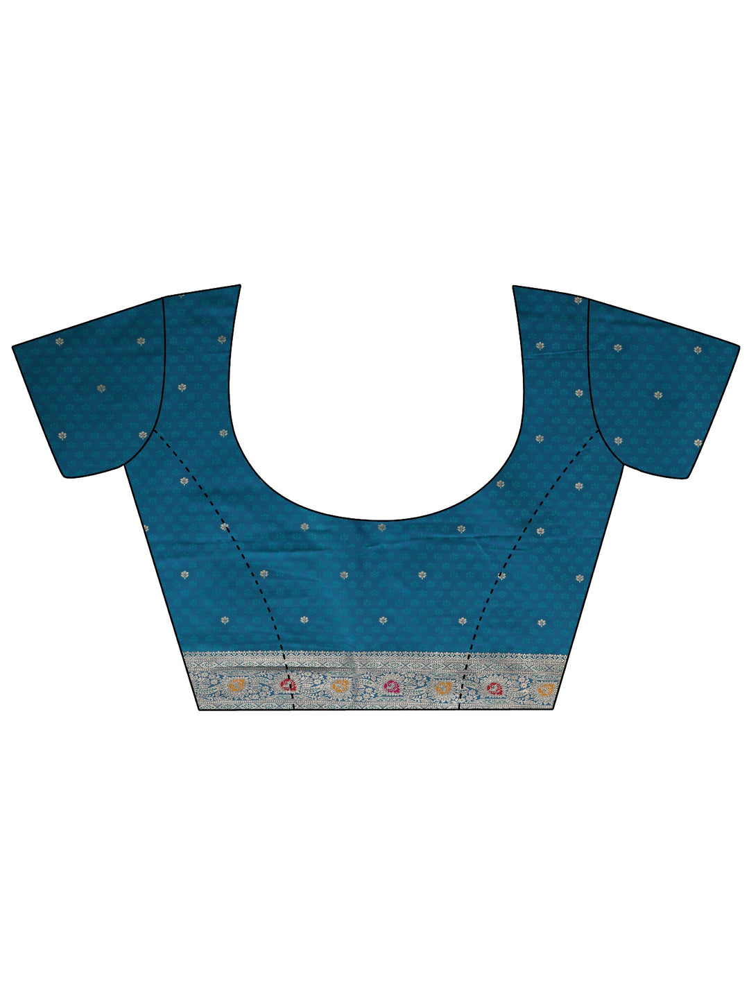  Libas Teal Blue Banarasi Silk Blend Saree 