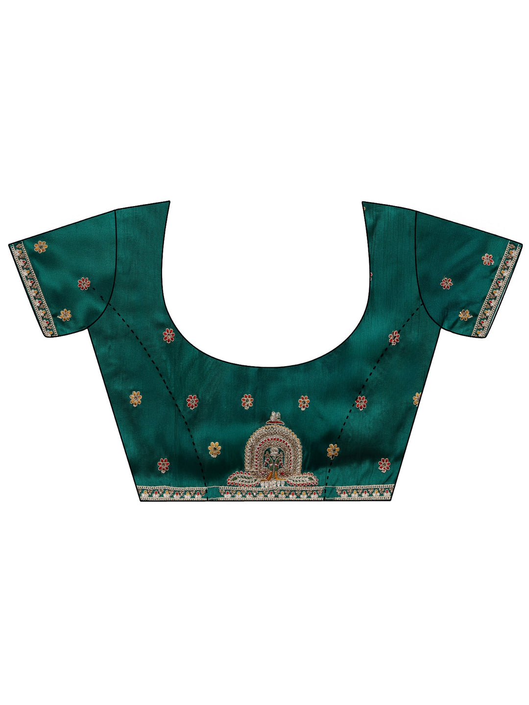  Libas Peach Net Saree with Embroidered Border 
