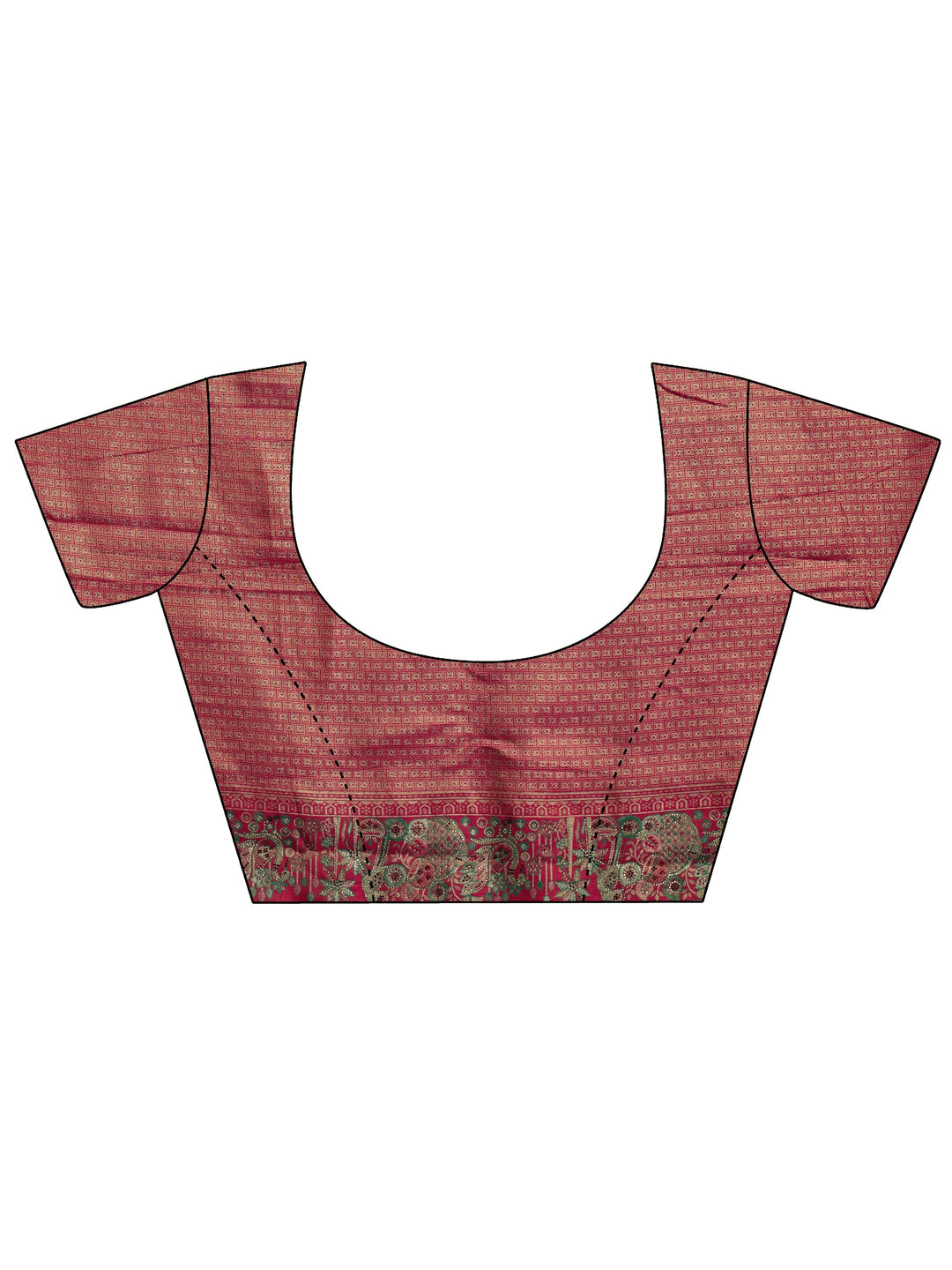  Libas Art Rose Pink Woven Design Silk Blend Saree 