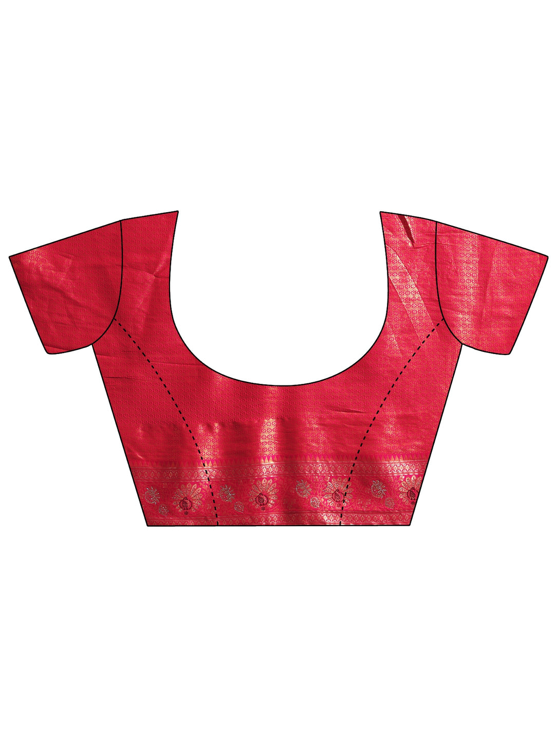  Libas Peach Pink Woven Design Silk Blend Saree 
