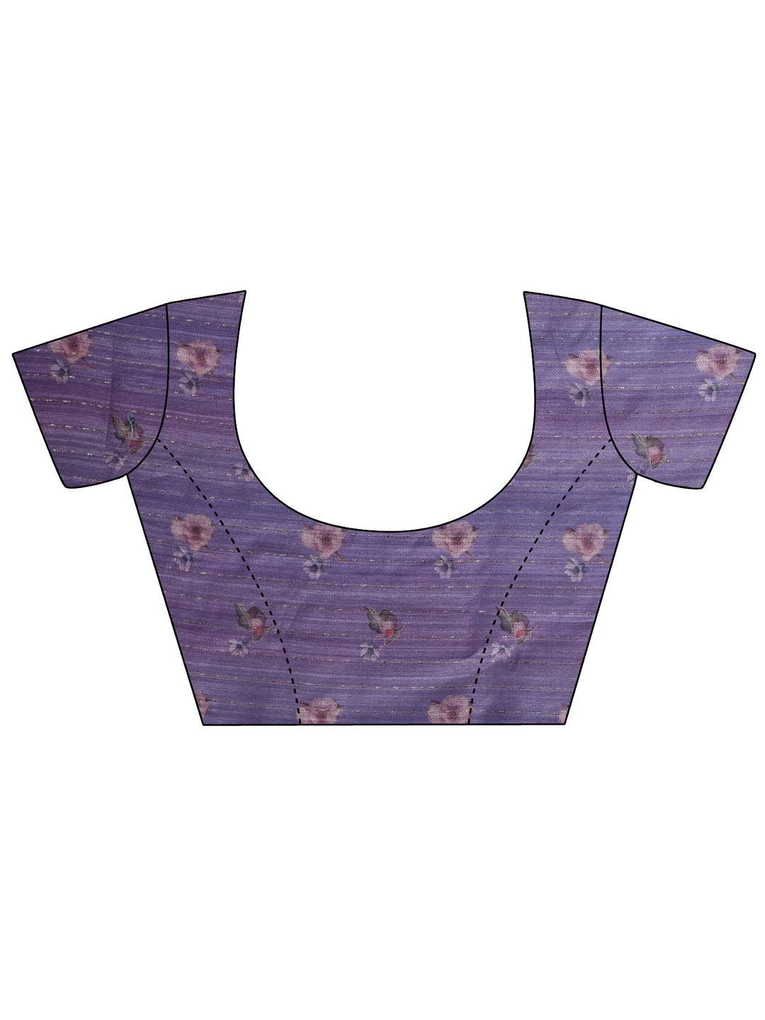  Libas Lavender Floral Print Silk Blend Saree 