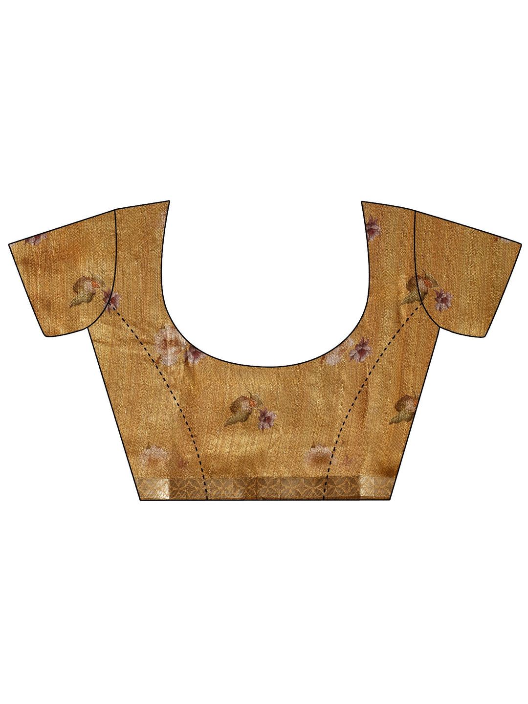  Libas Mustard Floral Print Silk Blend Saree 