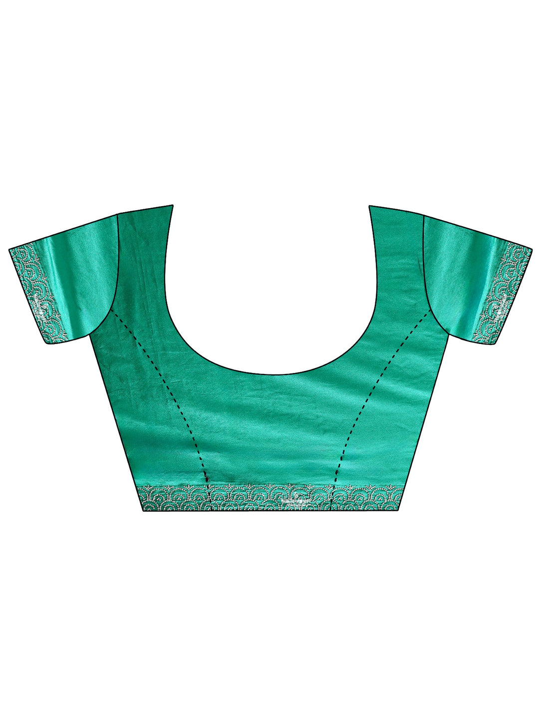  Libas Green Stone Work Embellished Satin Saree 