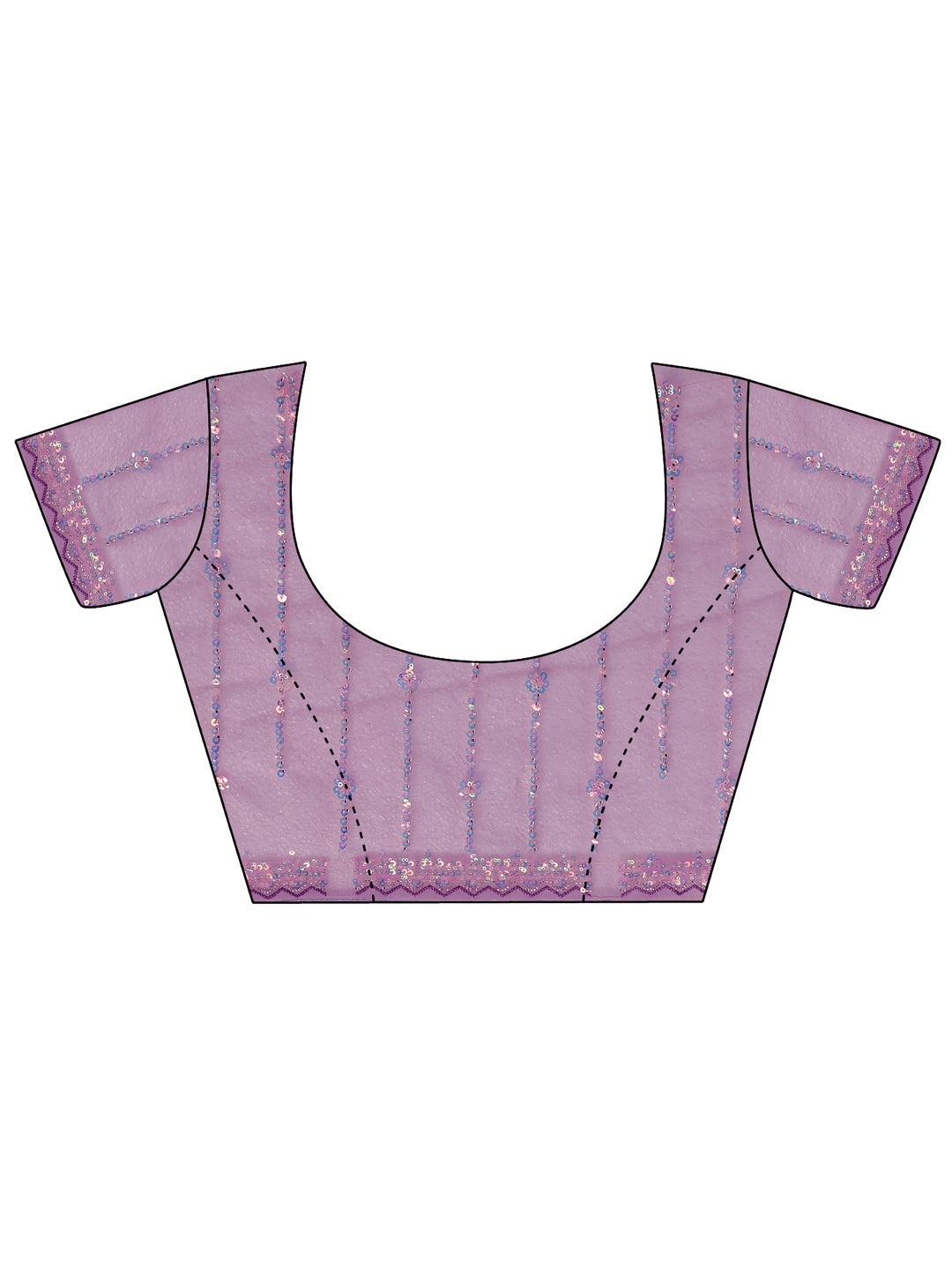  Libas Lavender Sequin Embellished Net Saree 