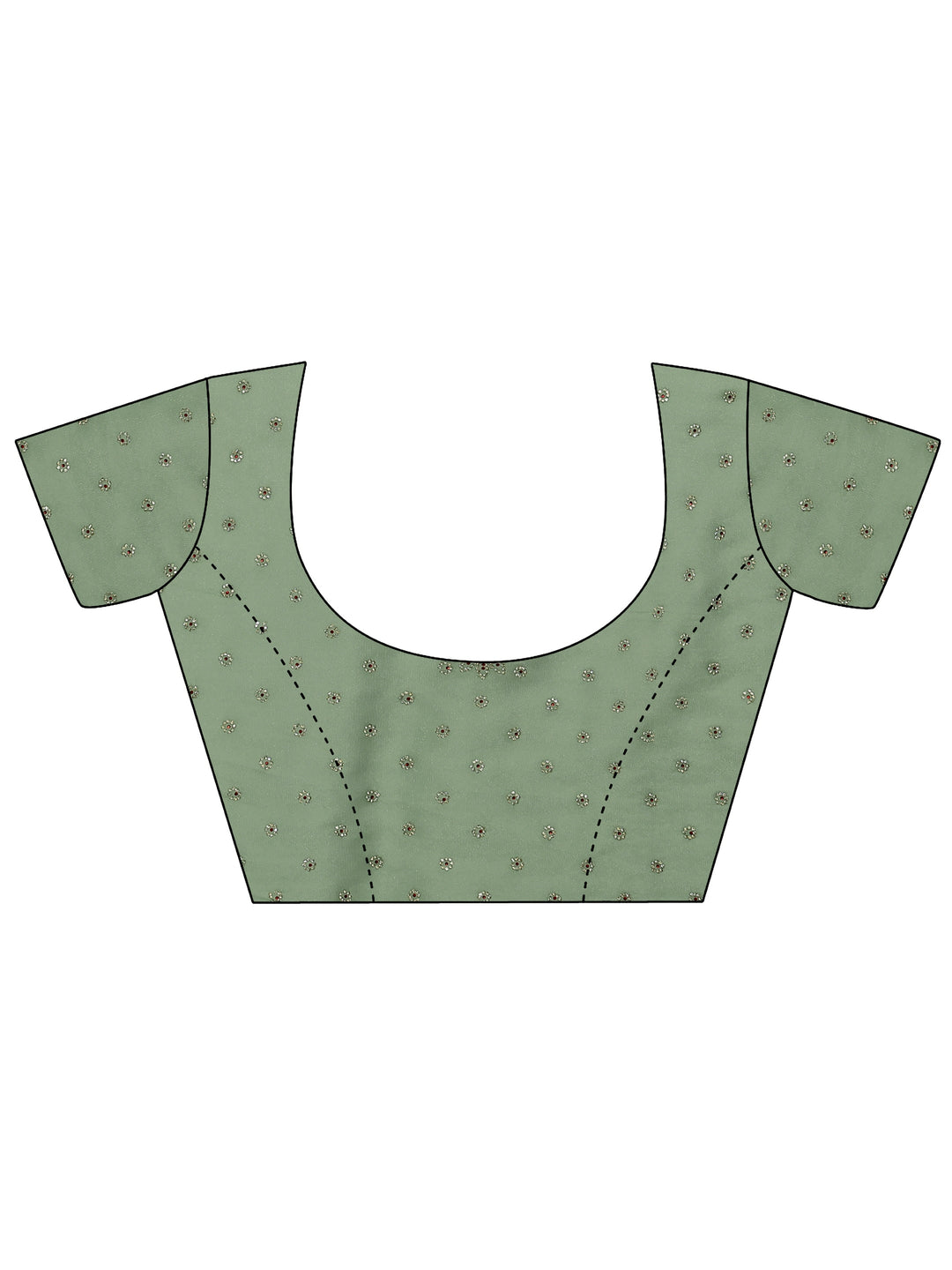  Libas Art Green Stone Work Embellished Tissue Saree 