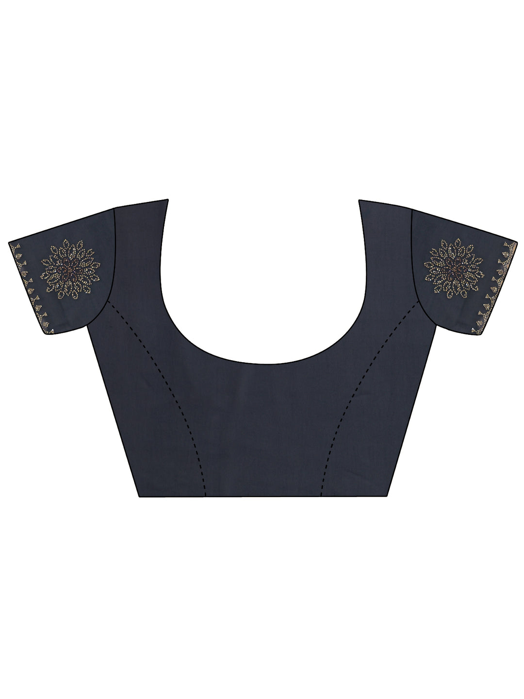 Libas Navy Blue Floral Embellished Georgette Saree 