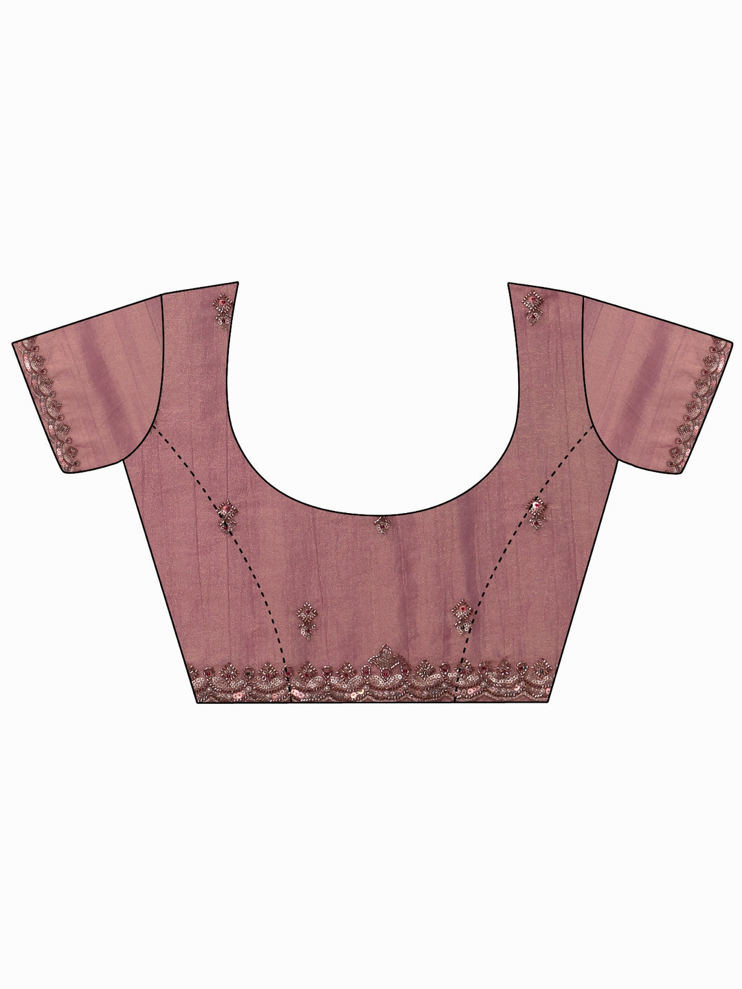  Libas Art Pink Tissue Saree with Embellished Border 