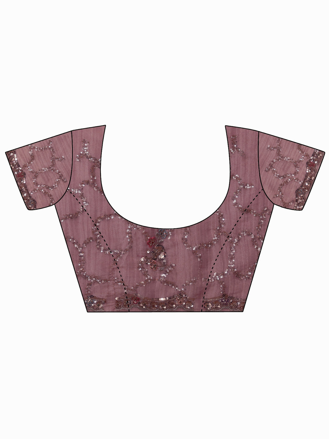  Libas Art Dusty Rose Pink Embellished Tissue Saree 