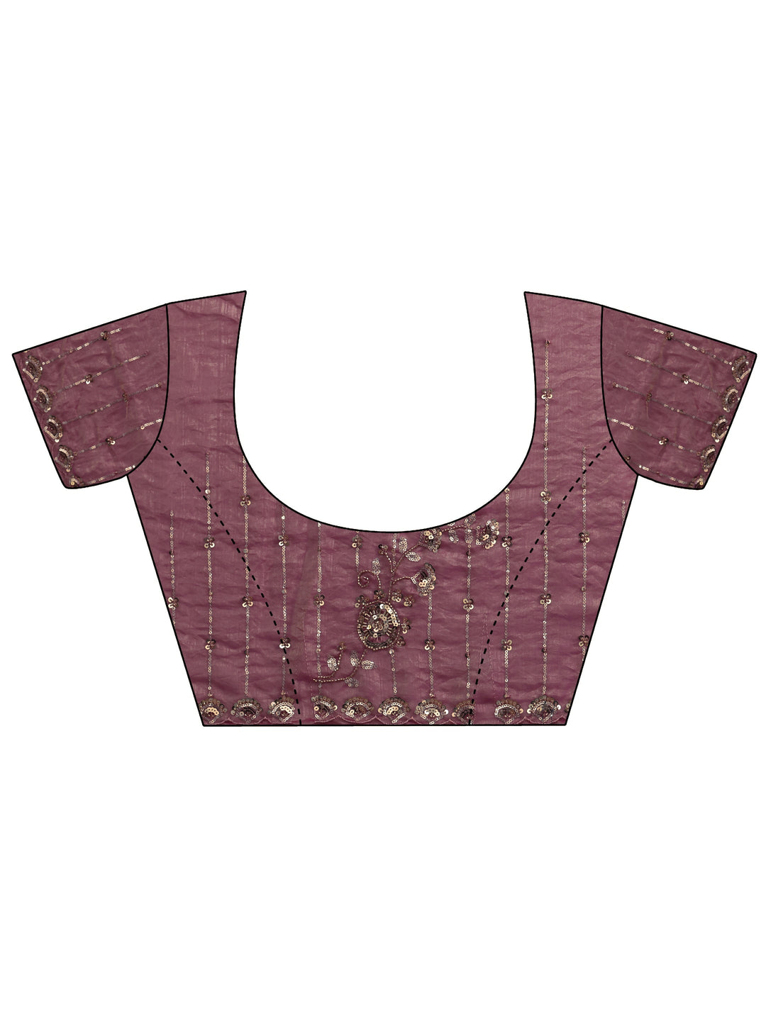  Libas Art Dusty Rose Pink Embellished Tissue Saree 