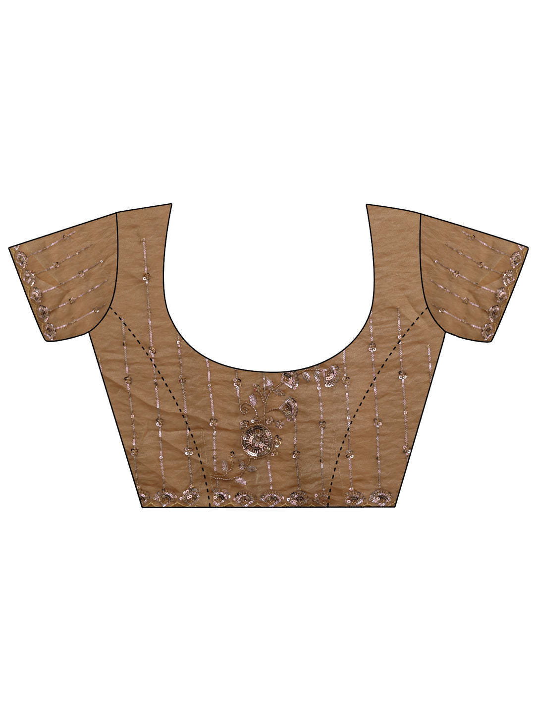  Libas Art Mustard Embellished Tissue Saree 