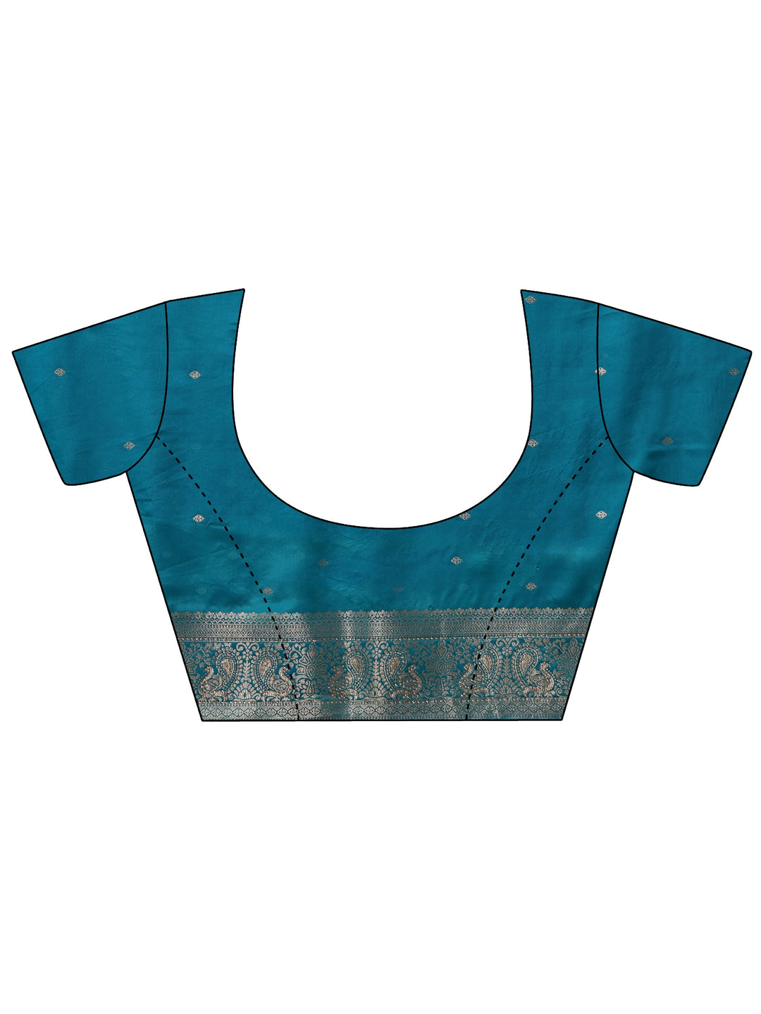  Libas Turquoise Blue Woven Design Silk Blend Saree 